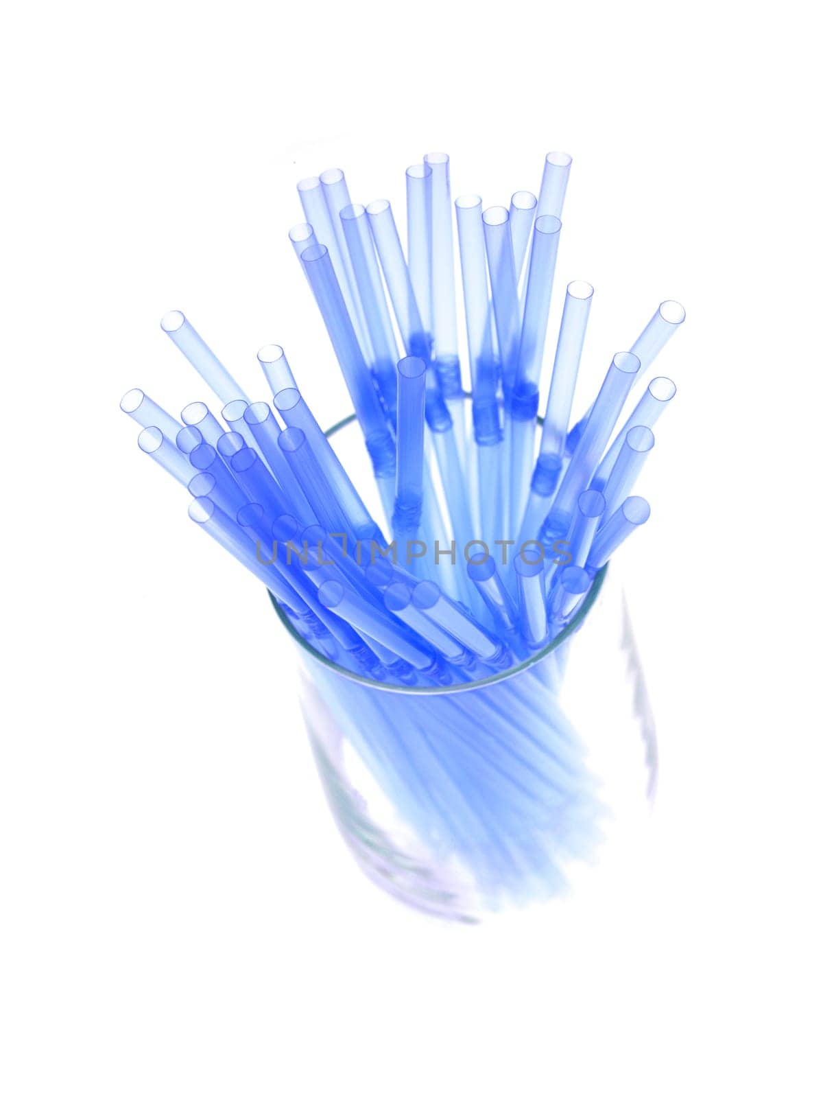 Drinking straws isloated against a white background