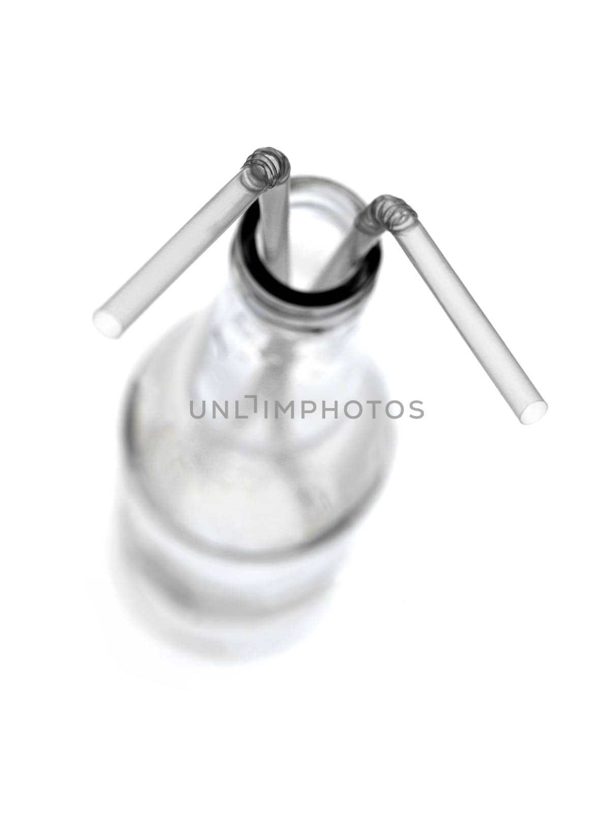 Drinking straws isloated against a white background