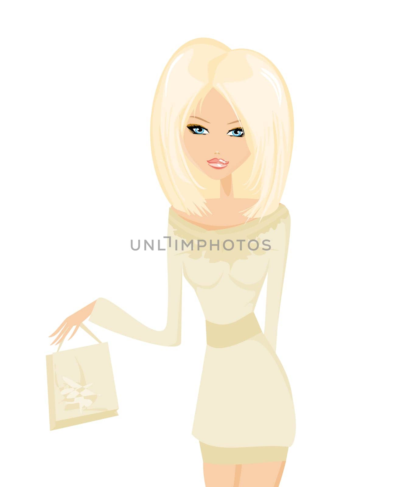 shopping fashion girl with elegant bag