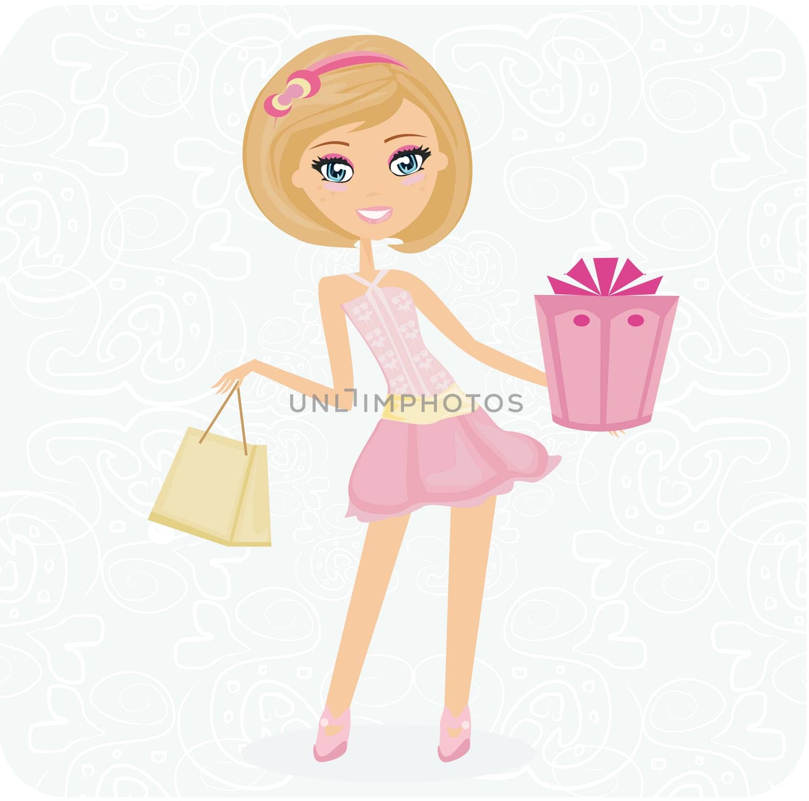 shopping fashion girl with elegant bag