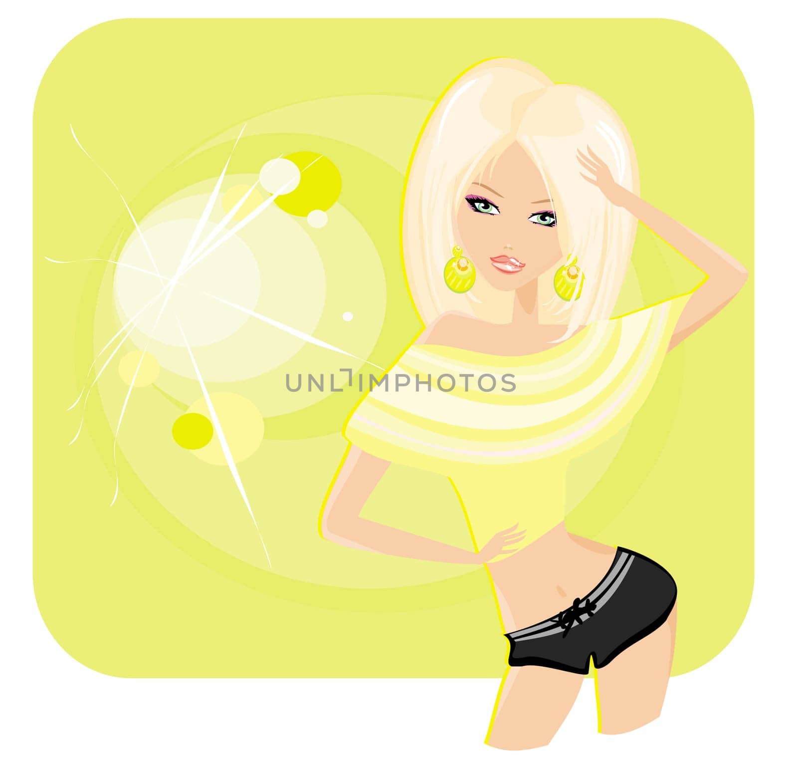 Beautiful disco dancing girl
