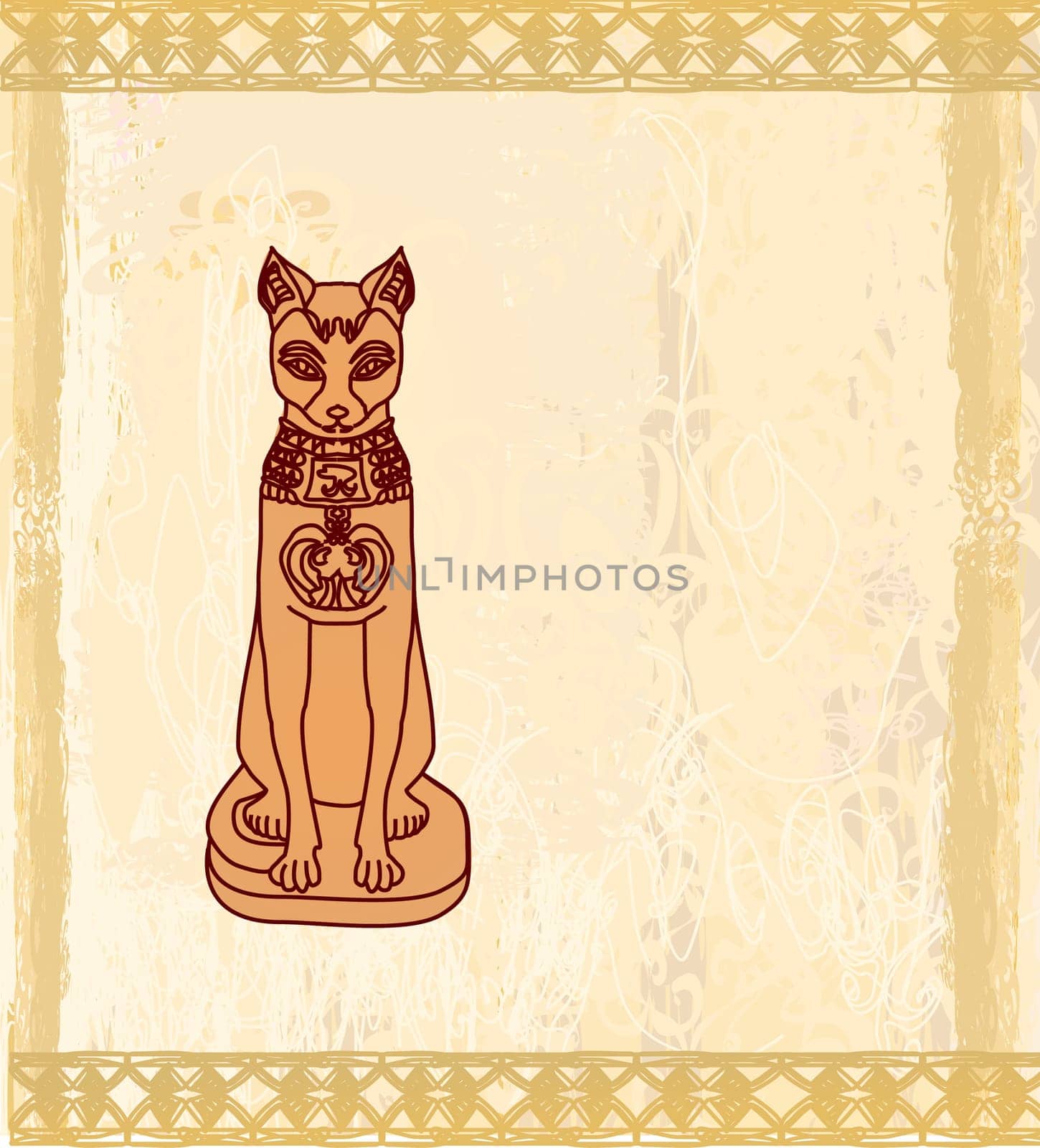 Stylized Egyptian cat