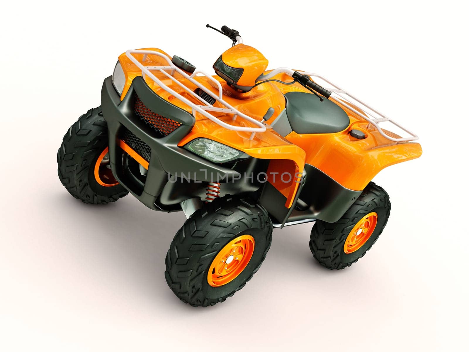 Sports quad bike on a light background
