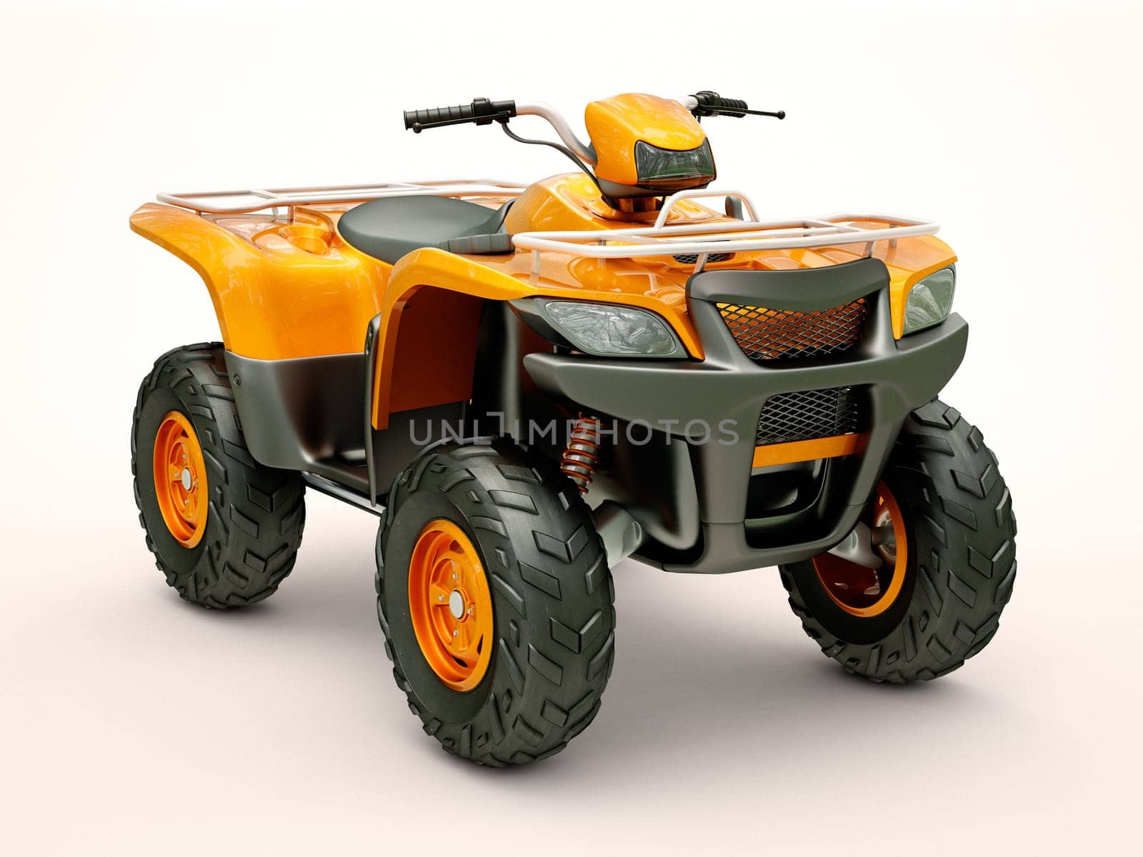 Sports quad bike on a light background