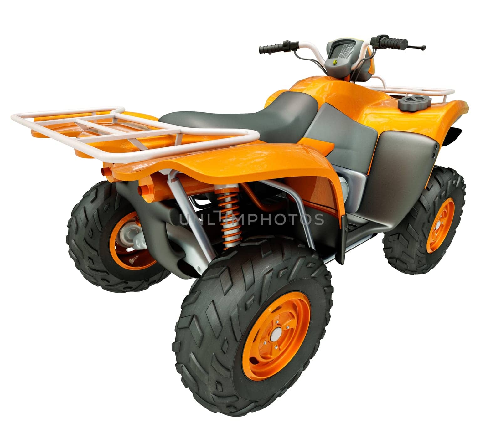 Sports quad bike isolated on a light background