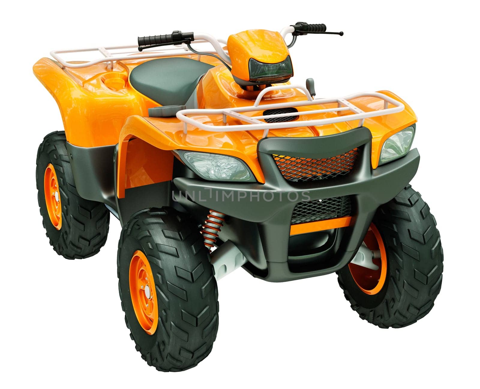 Sports quad bike isolated on a light background