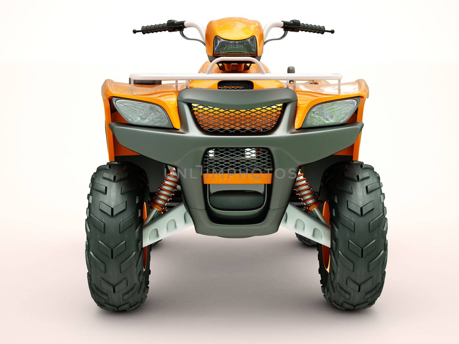 Sports quad bike on a light background