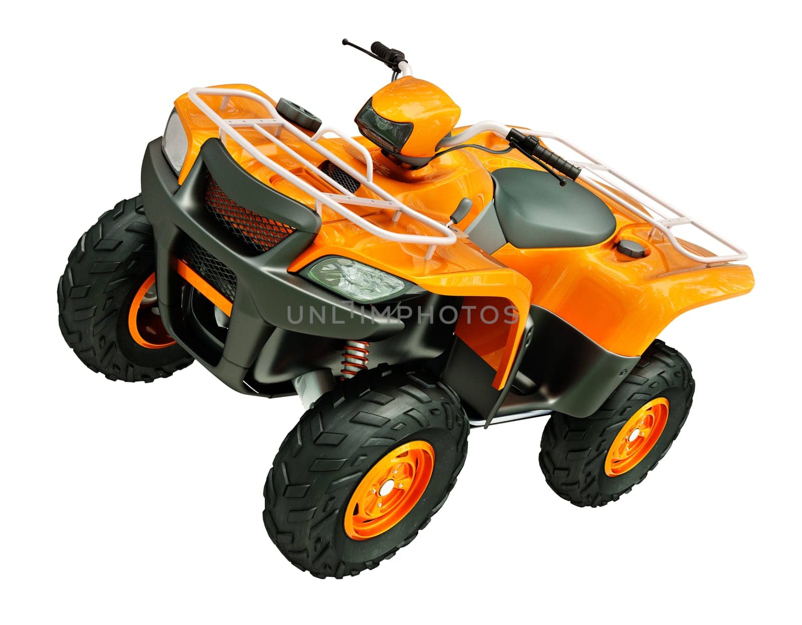 Sports quad bike isolated on a light background