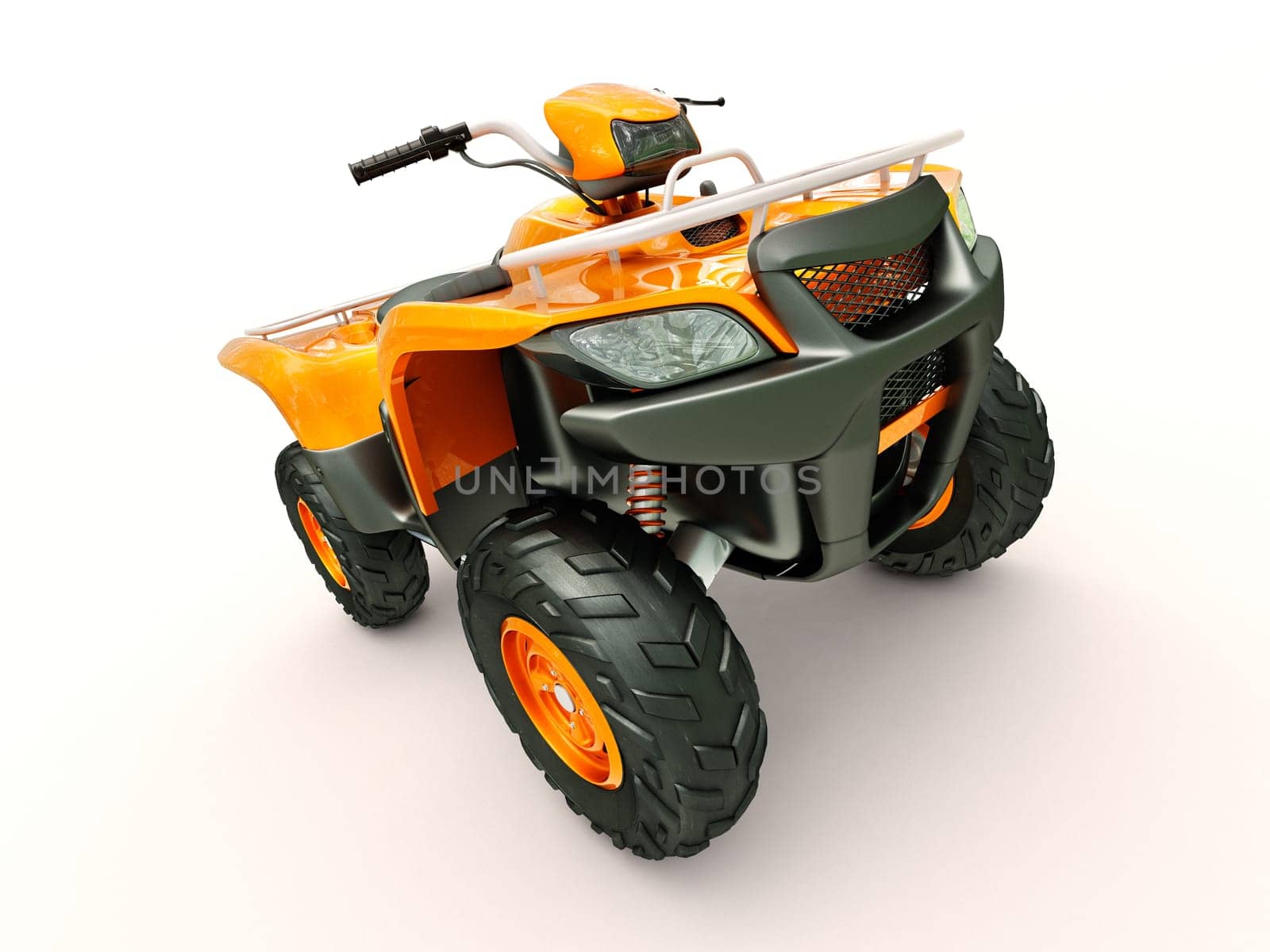 Sports quad bike on a light background