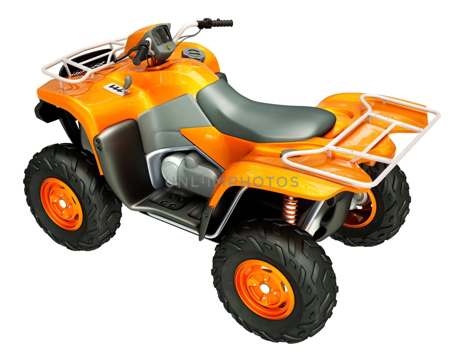 Sports quad bike isolated on a light background