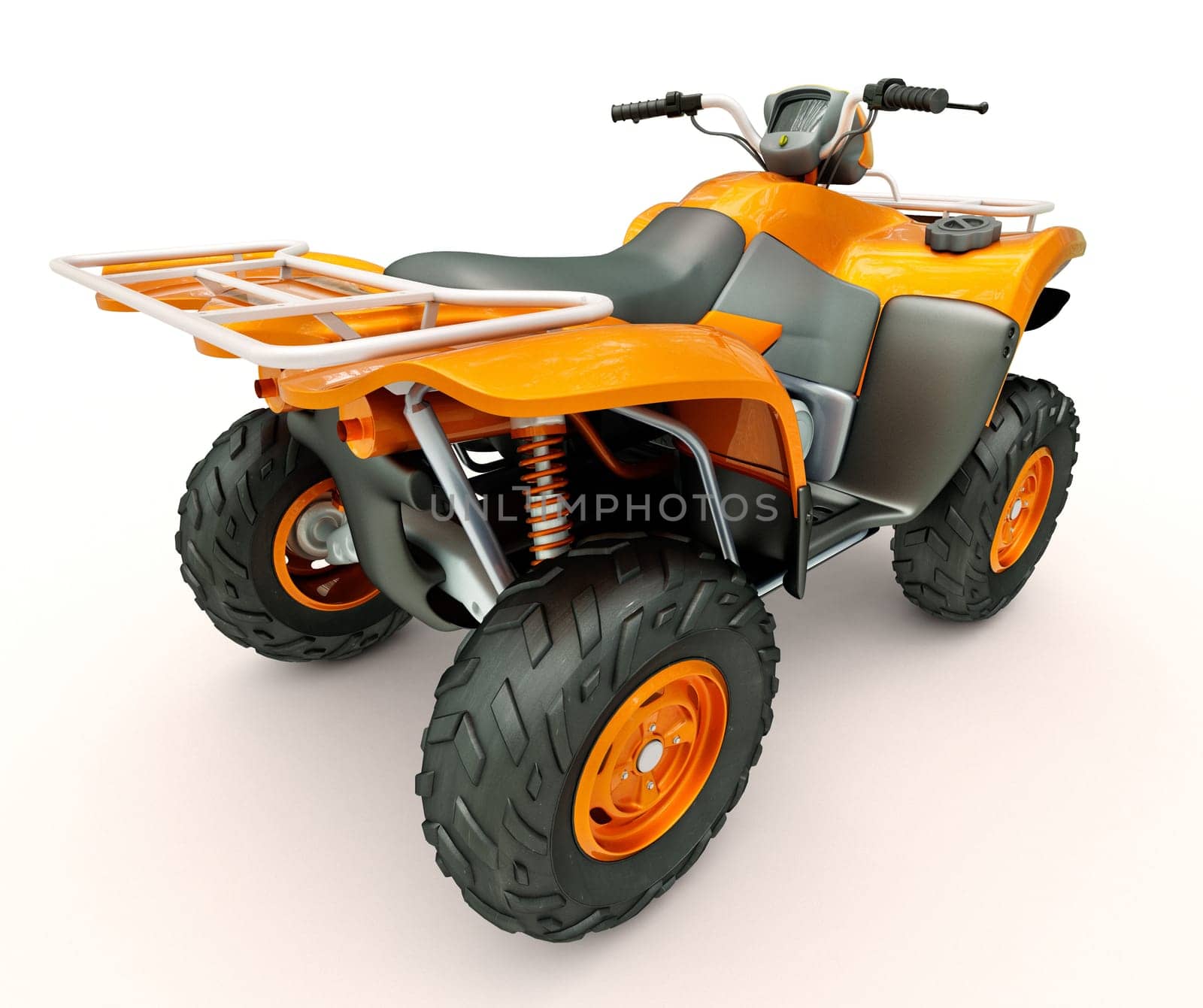 Sports quad bike on a light background