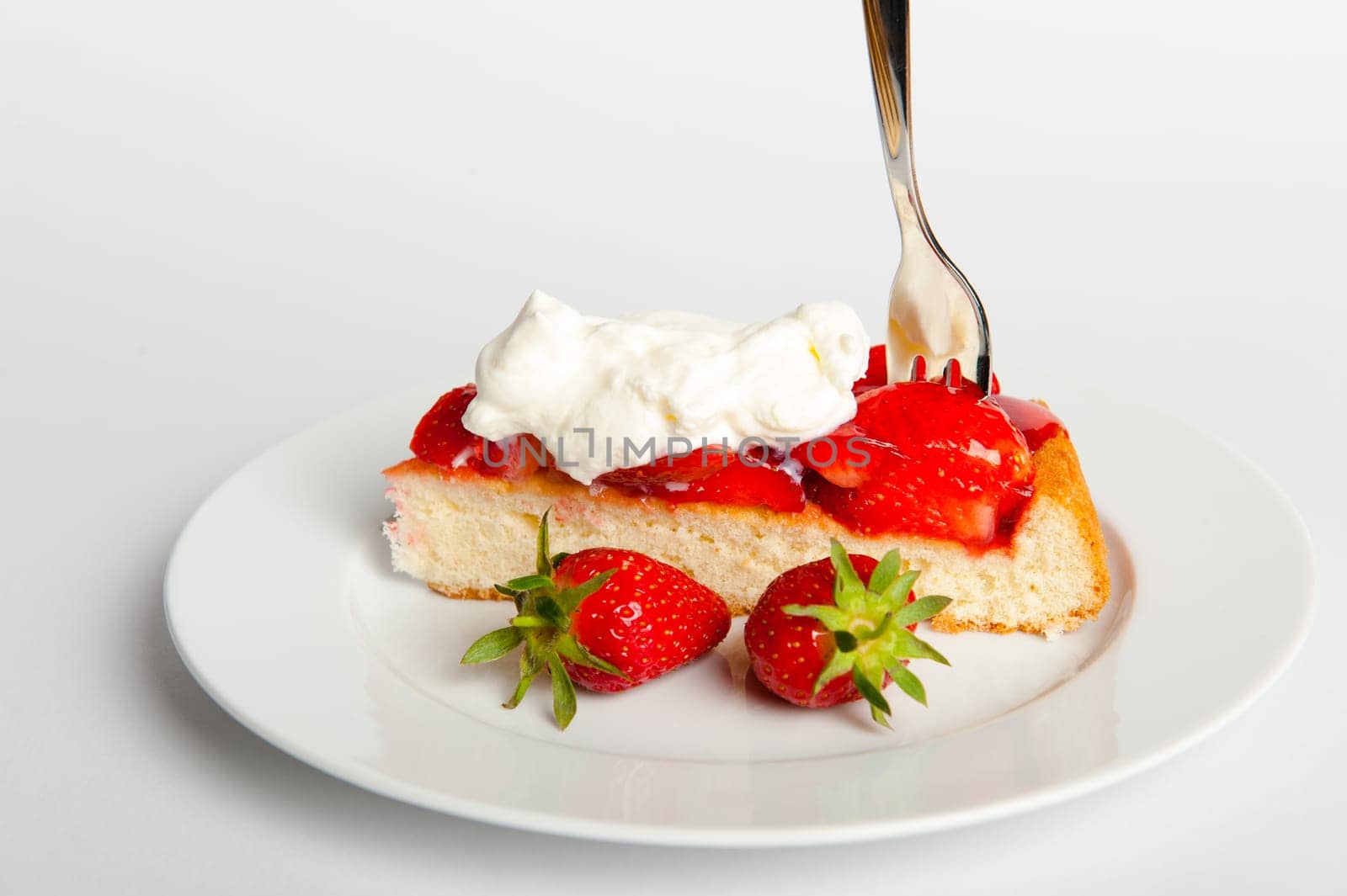 Strawberry- Cake with Whipping Cream