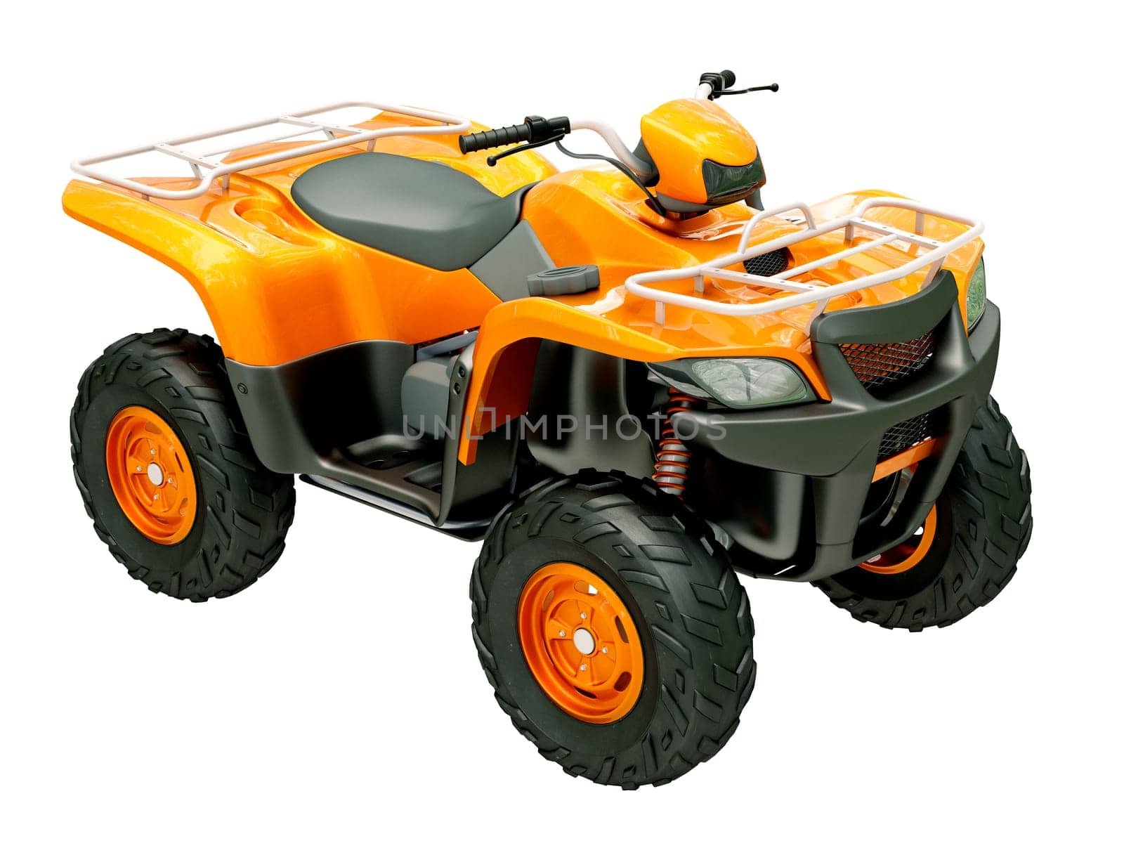 Sports quad bike isolated on a light background