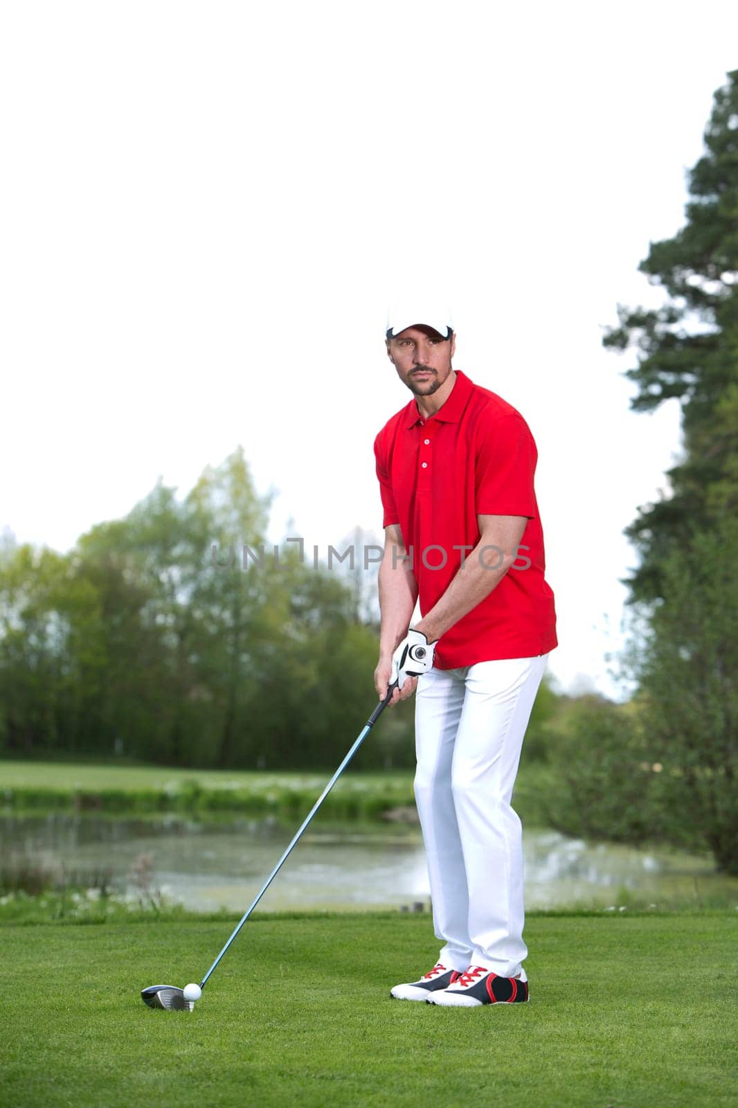 Man on a golf course