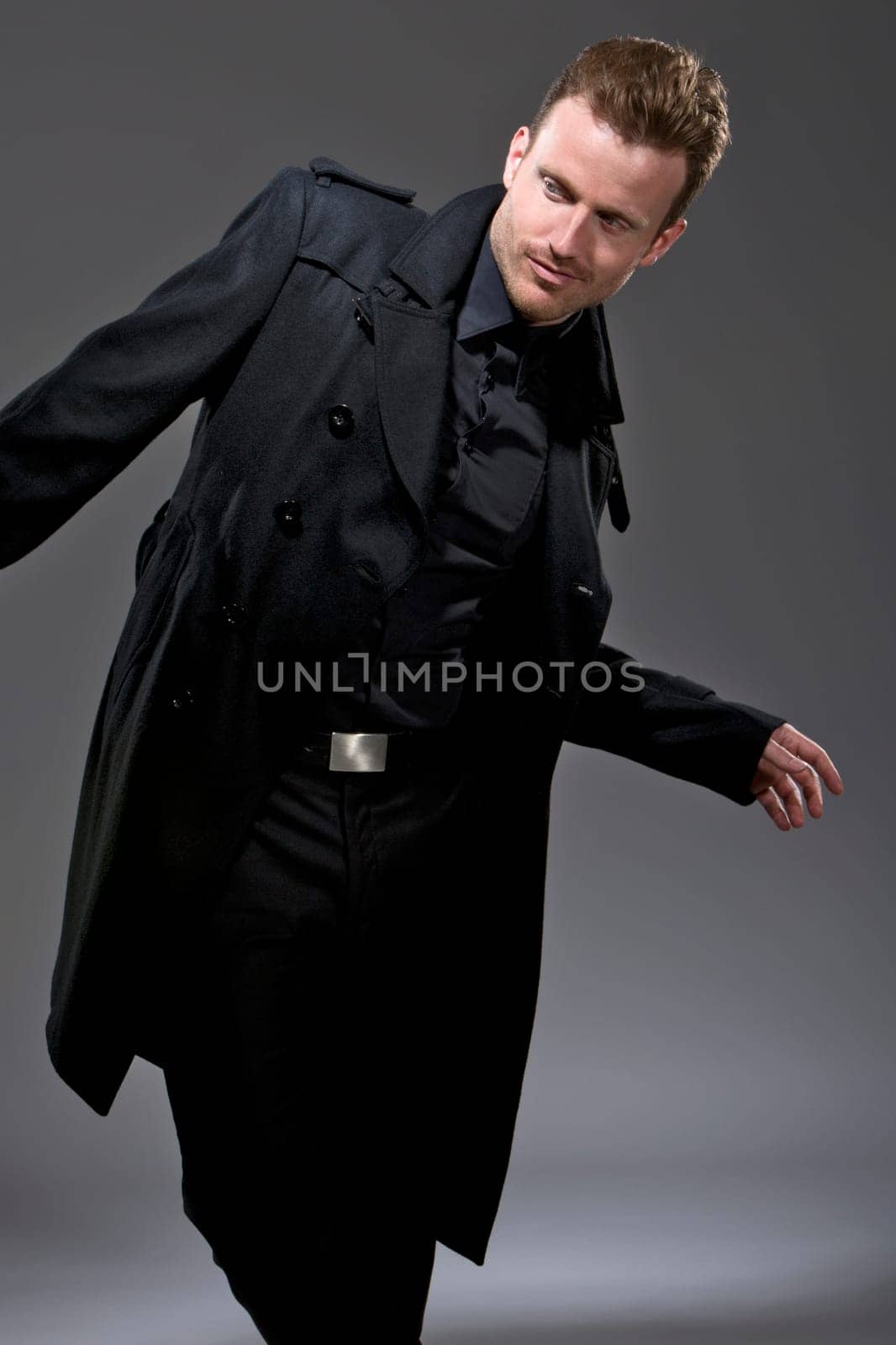 Man with black coat