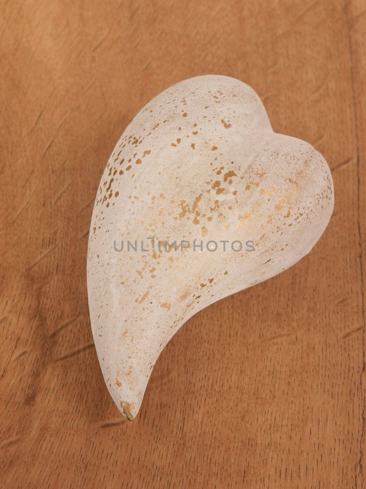 Heart shape on a wooden background