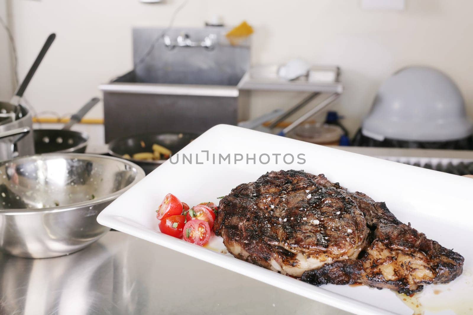 ribeye prepared and ready to eat
