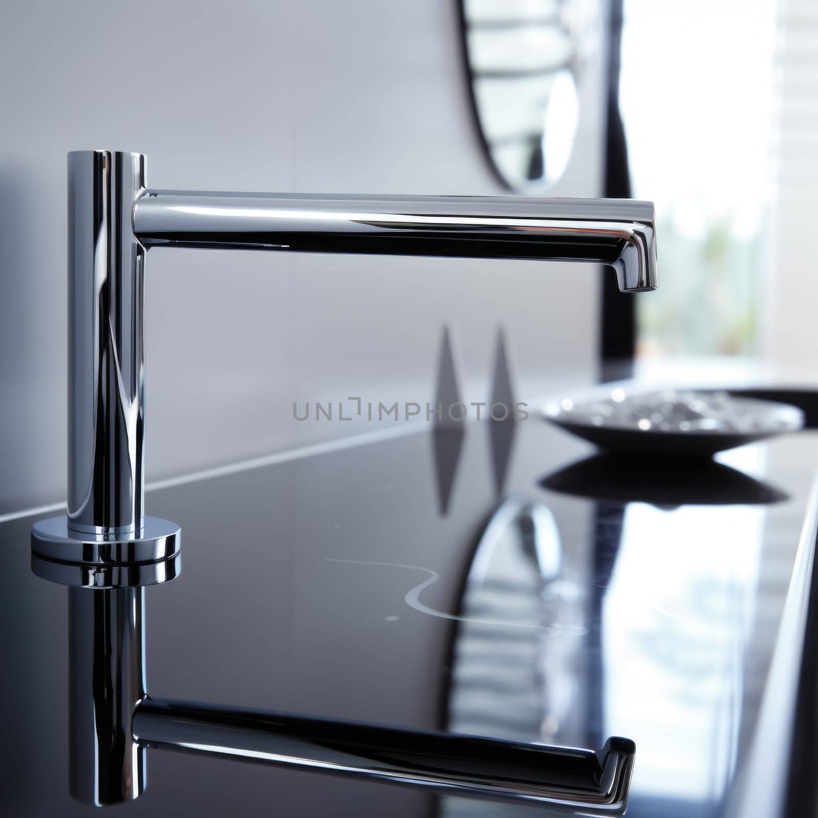 A black and white bathroom sink, AI by starush