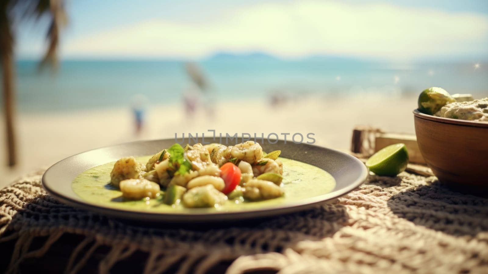 A bowl of food and a plate of pasta on a table