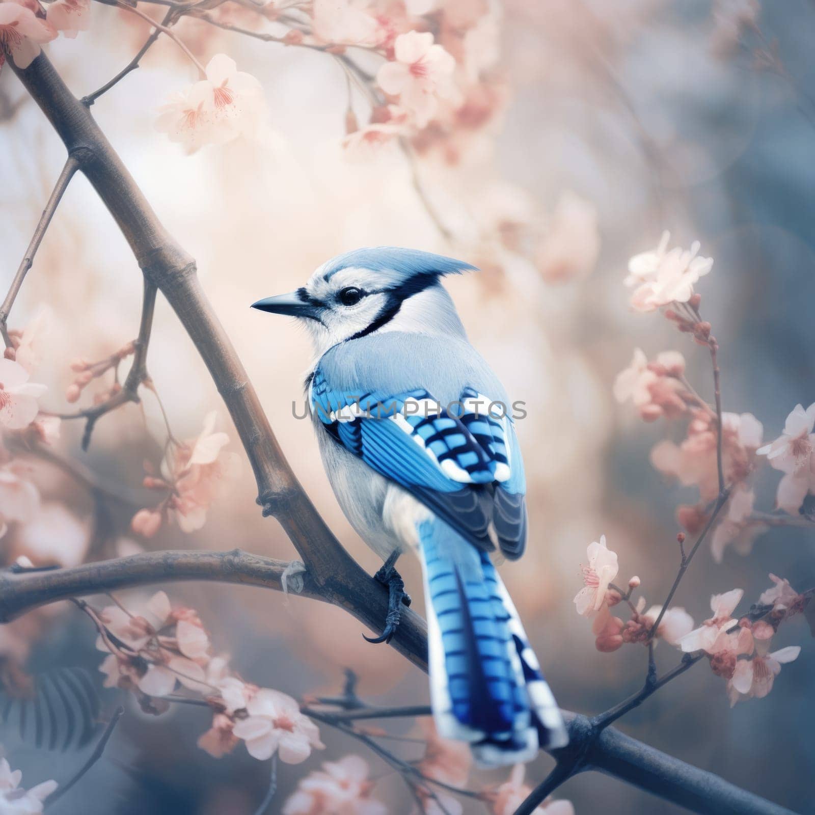 Blue jay bird wallpaper, AI by starush