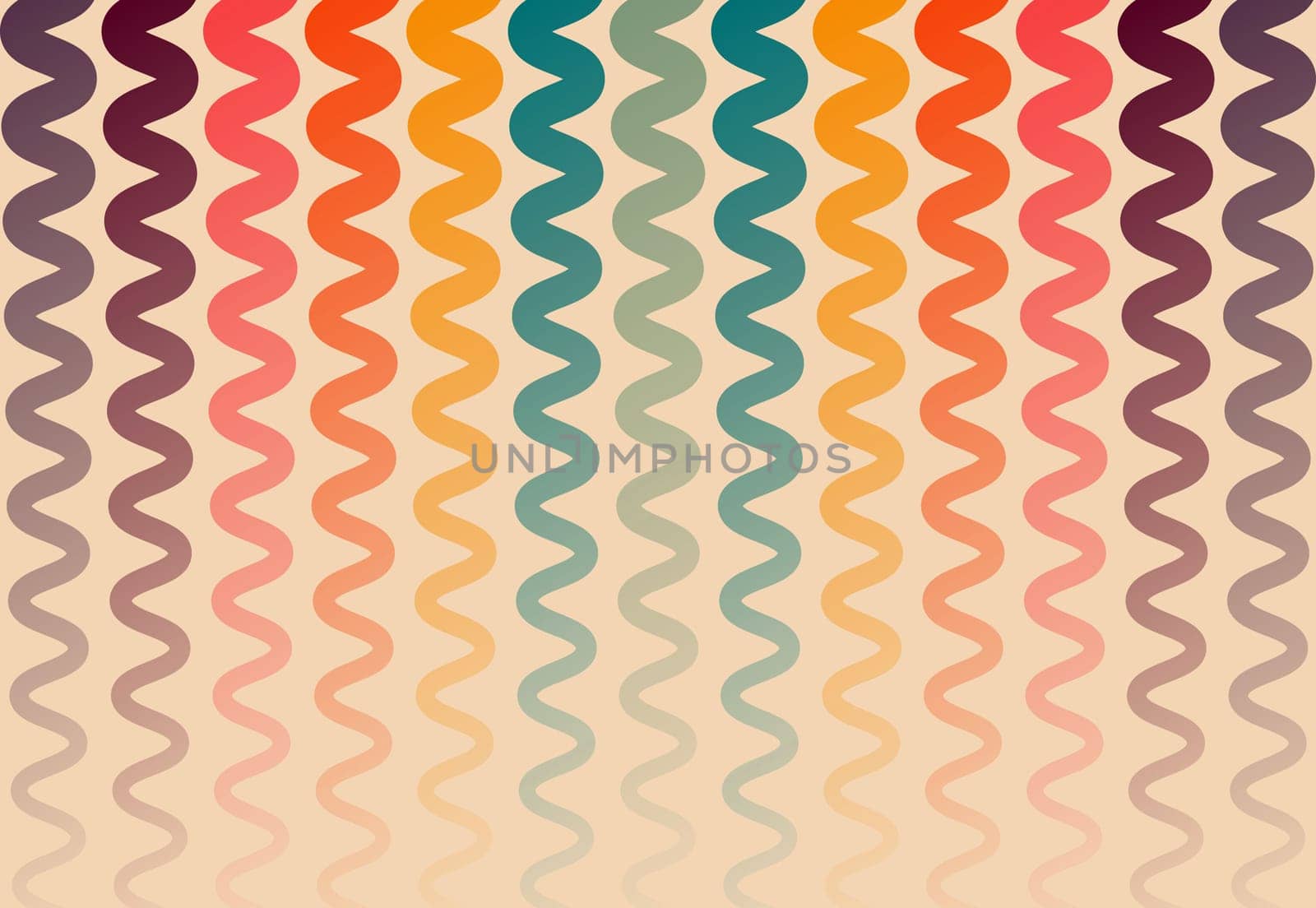 Monochrome Retro groovy psychedelic wavy background. illustration in the style of 1970