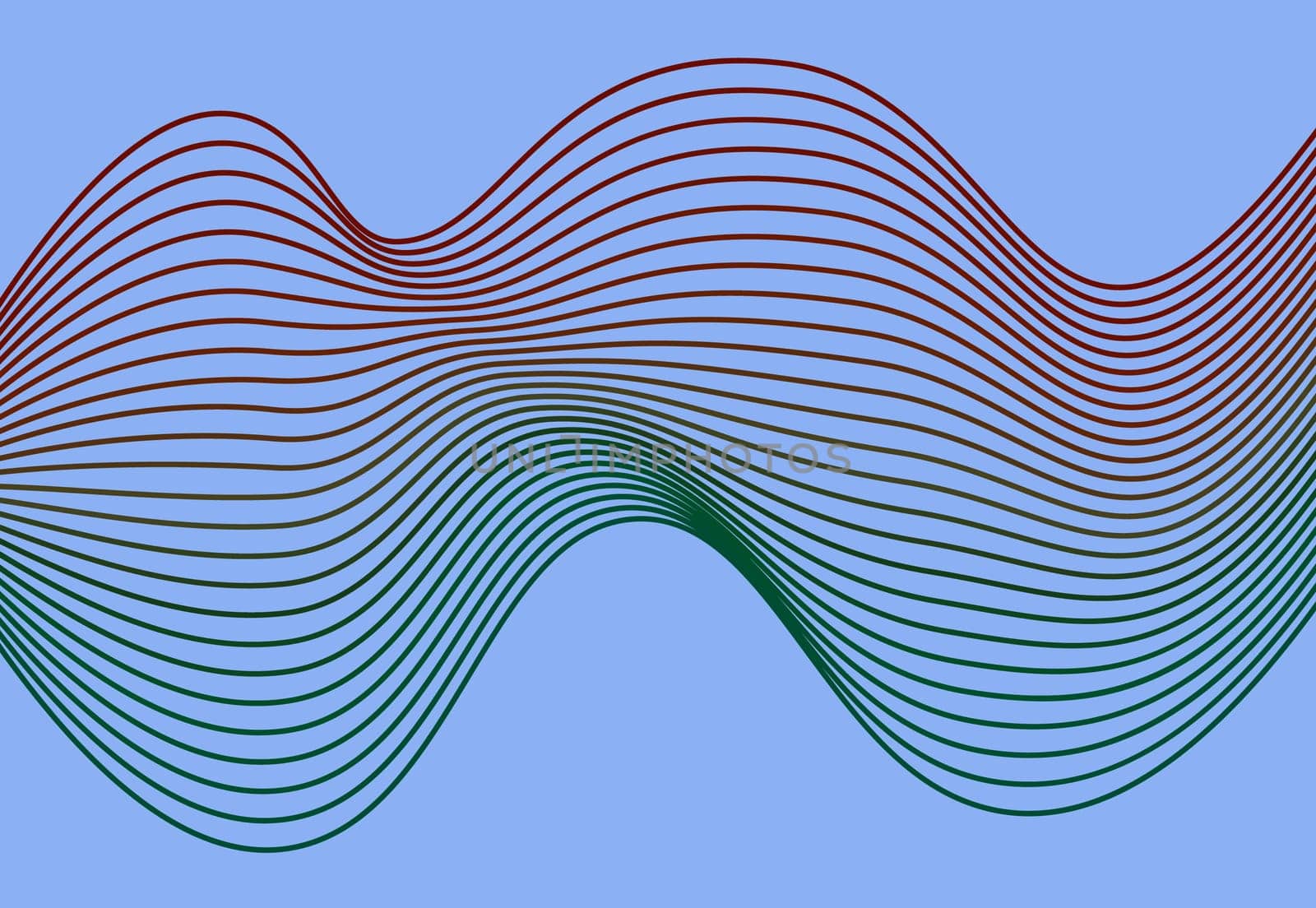 Illusory wavy blue green background illustration