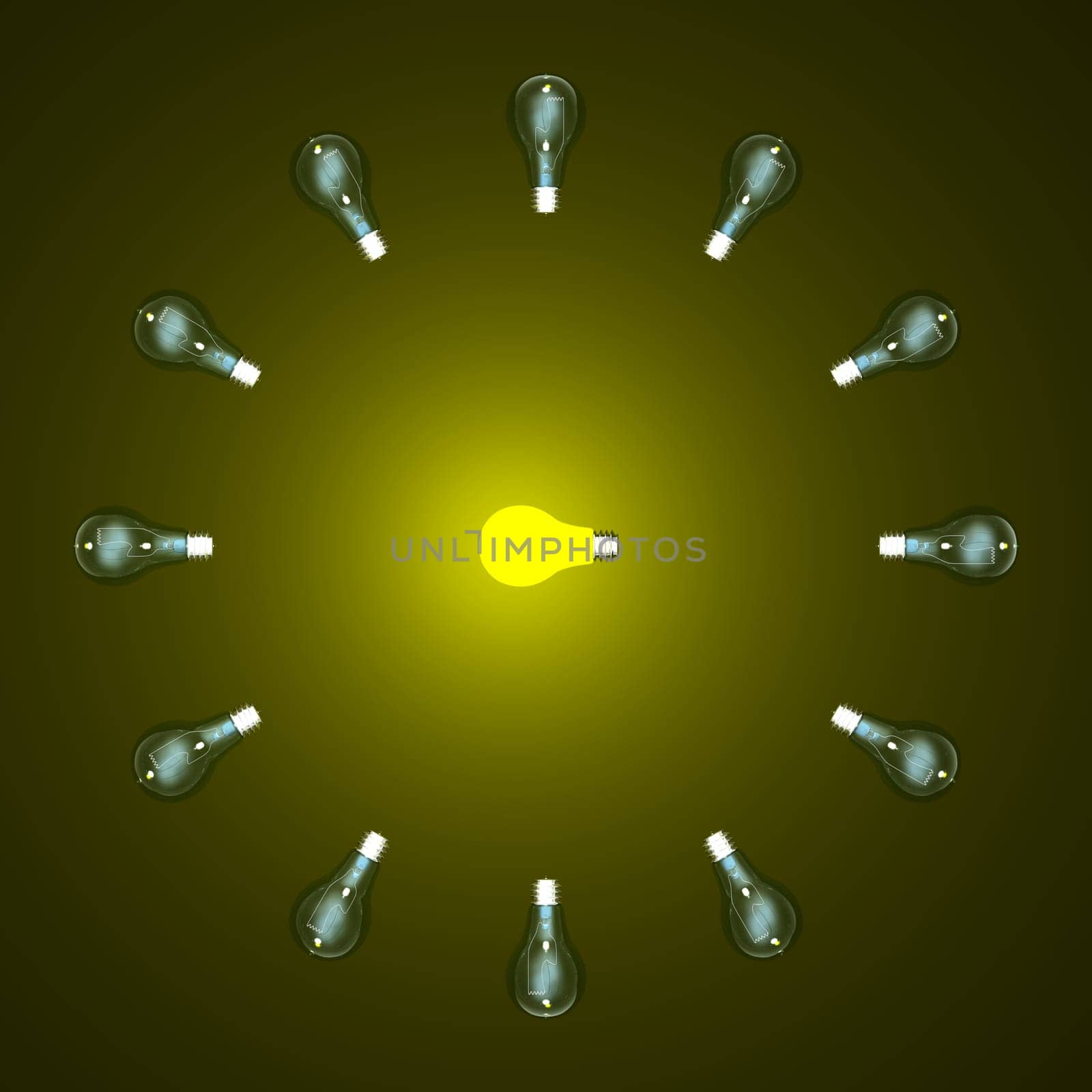 Abstract of bulbs light for adv or others purpose use