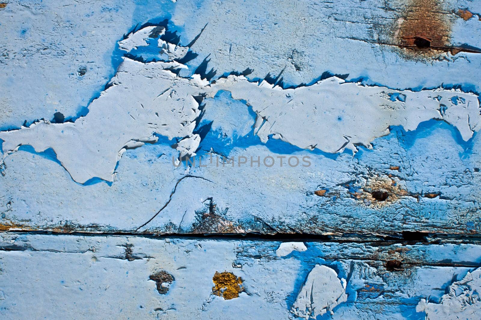 Background of weathered bars with blue color