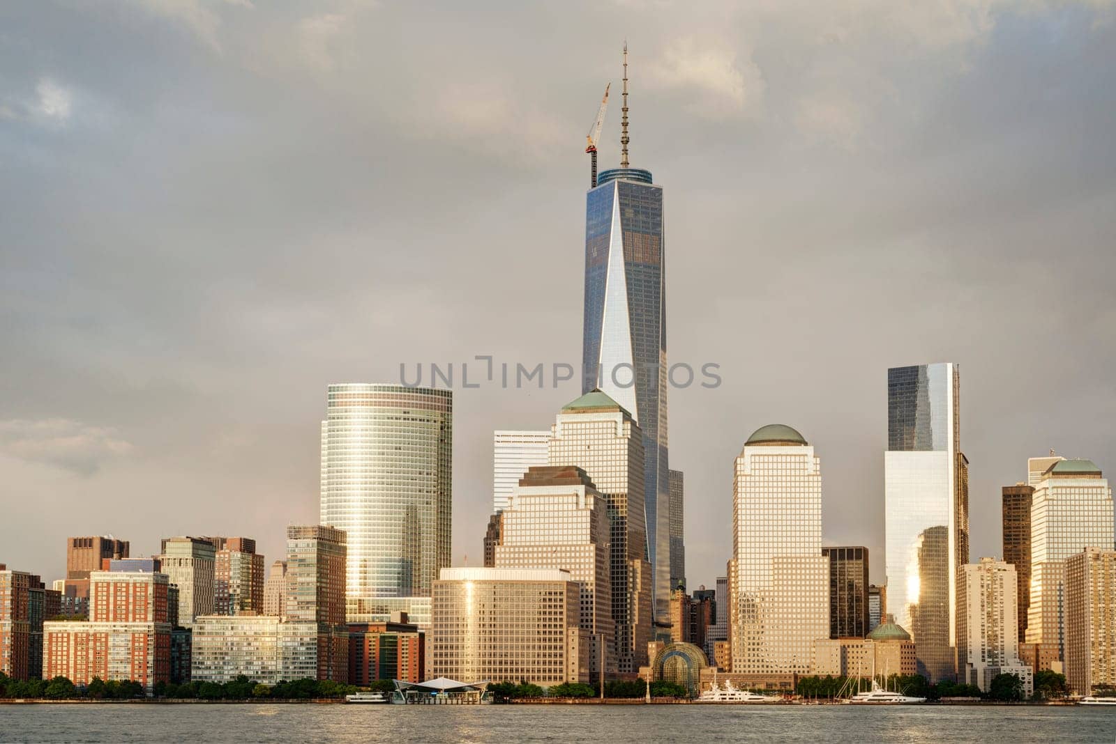New York City with Golden Light.