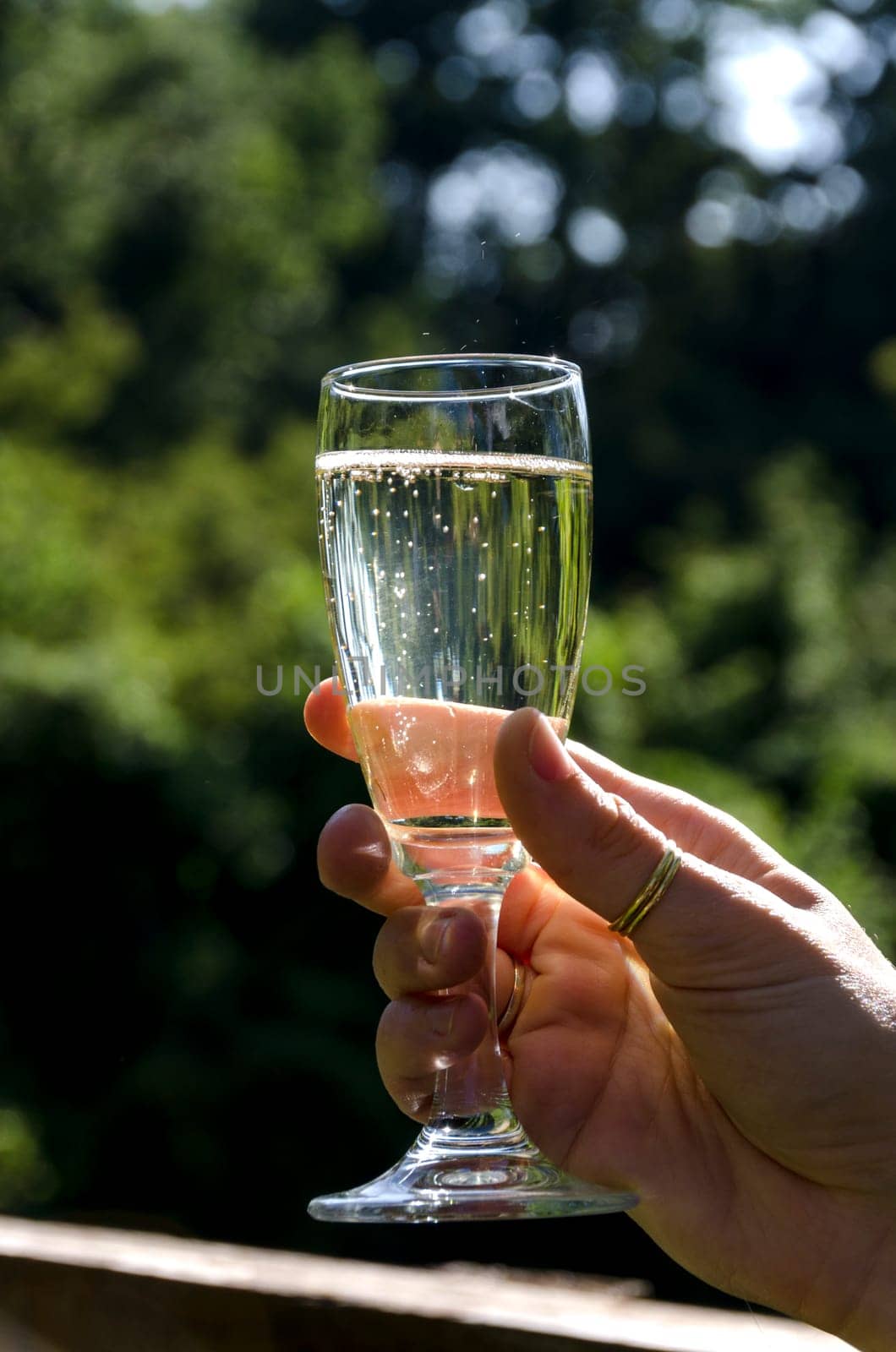 glass with Champagne and sparkling wines