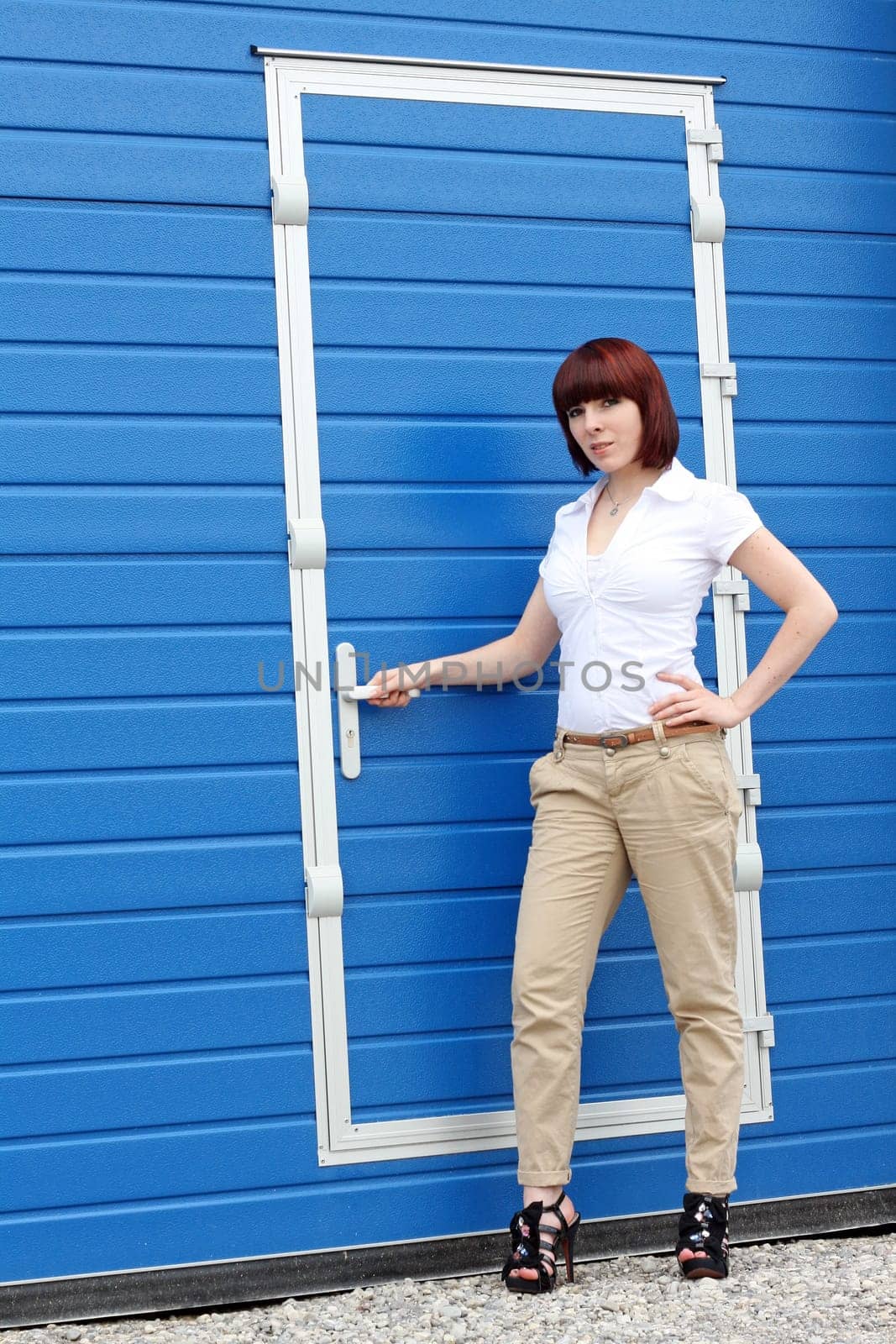 The blue entrance