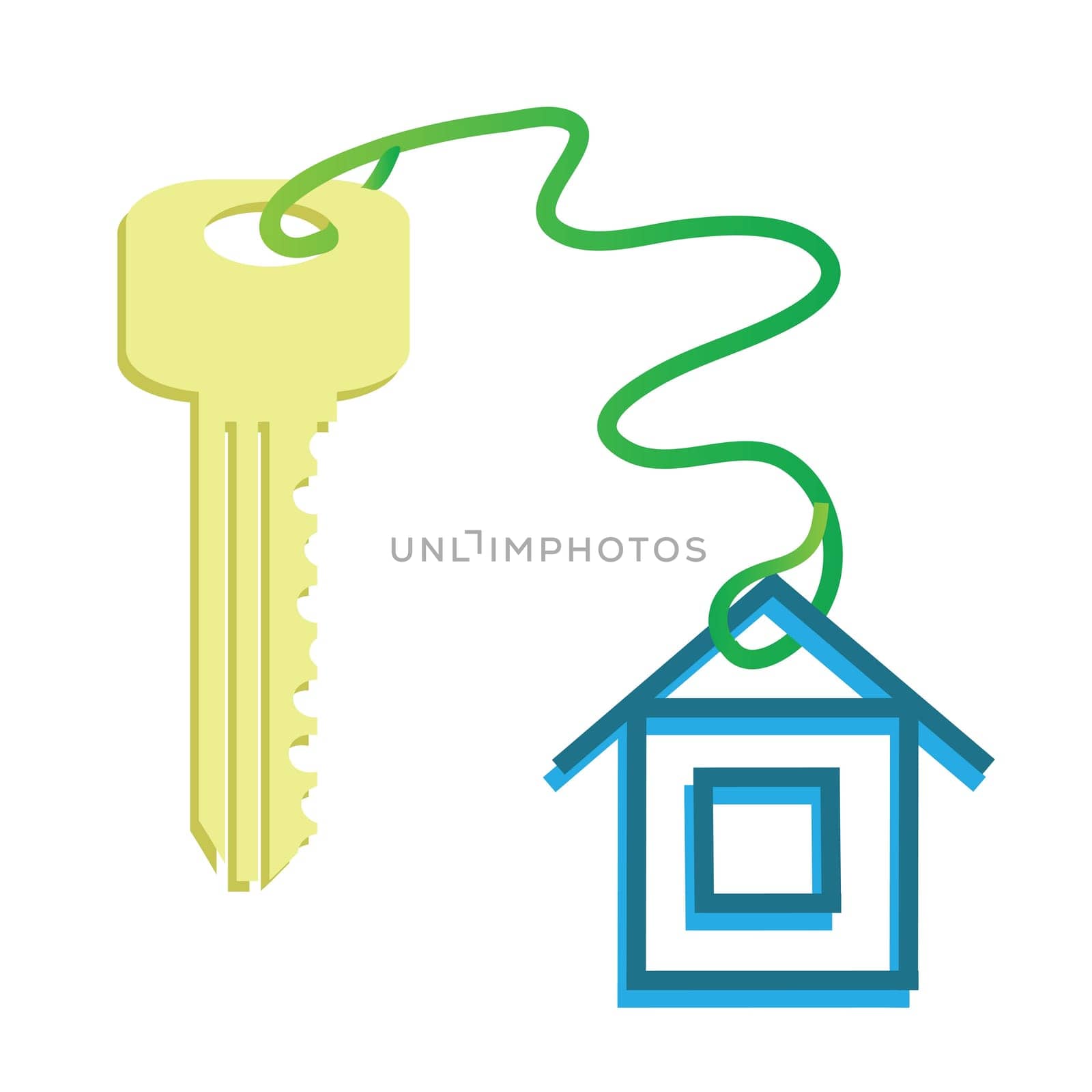 colorful illustration with key for your design