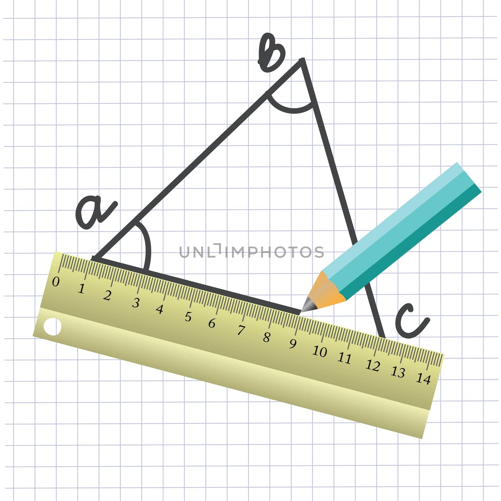 colorful illustration with pencil for your design