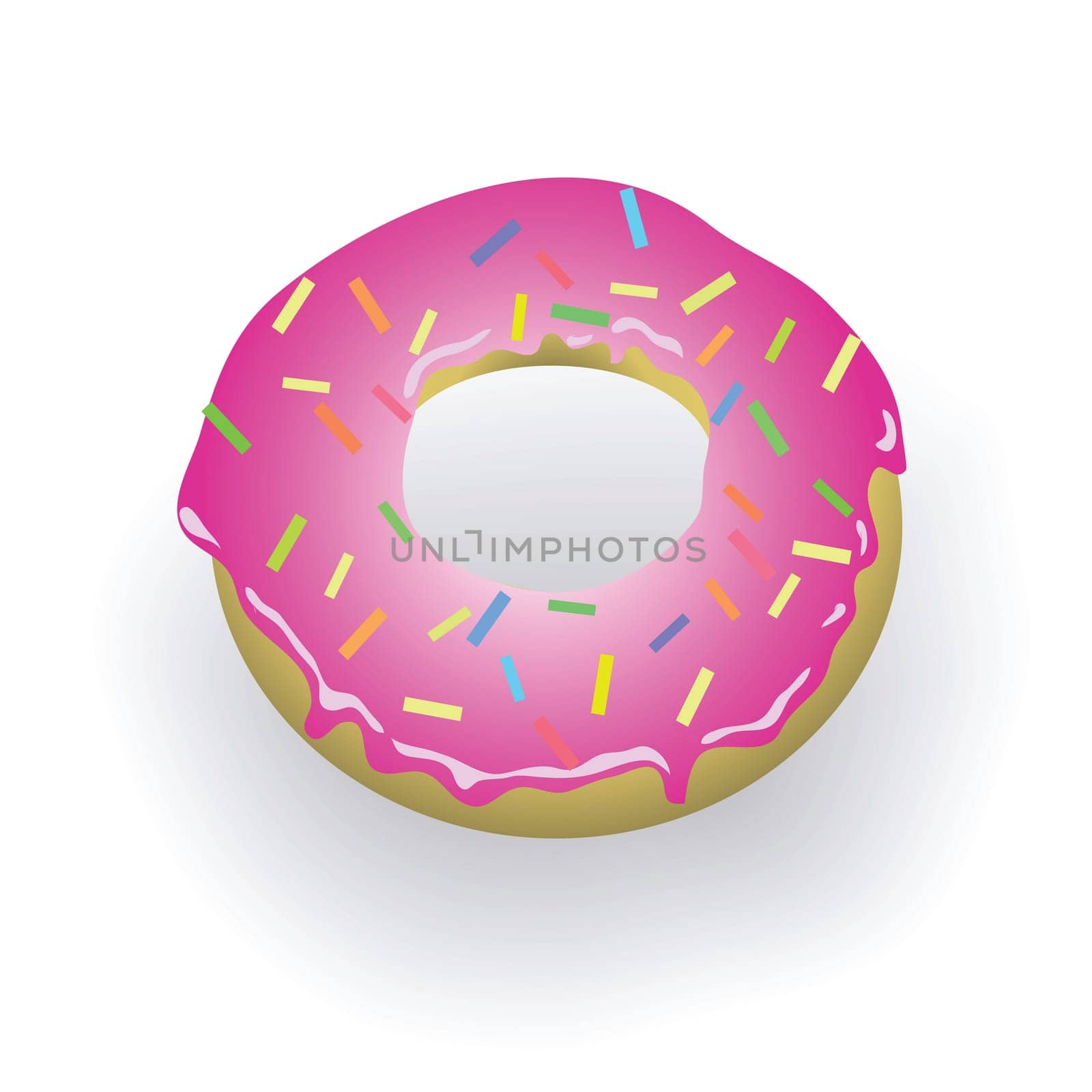 colorful illustration with donut for your design