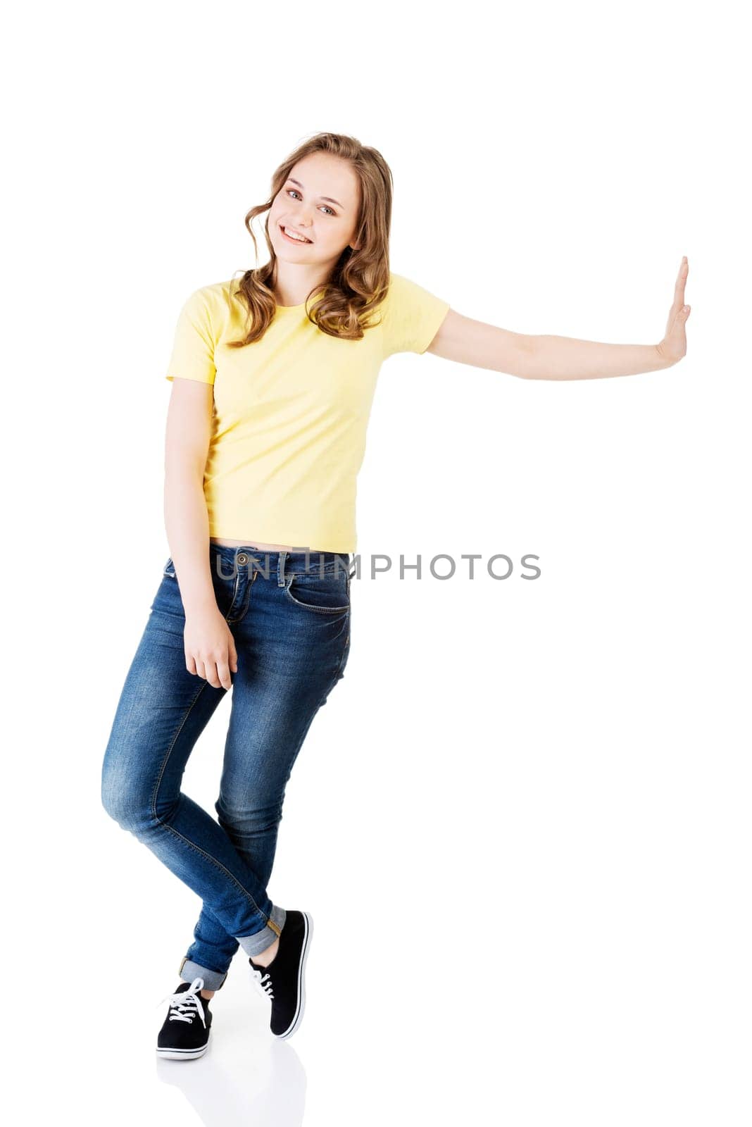 standind young woman casual portrait.