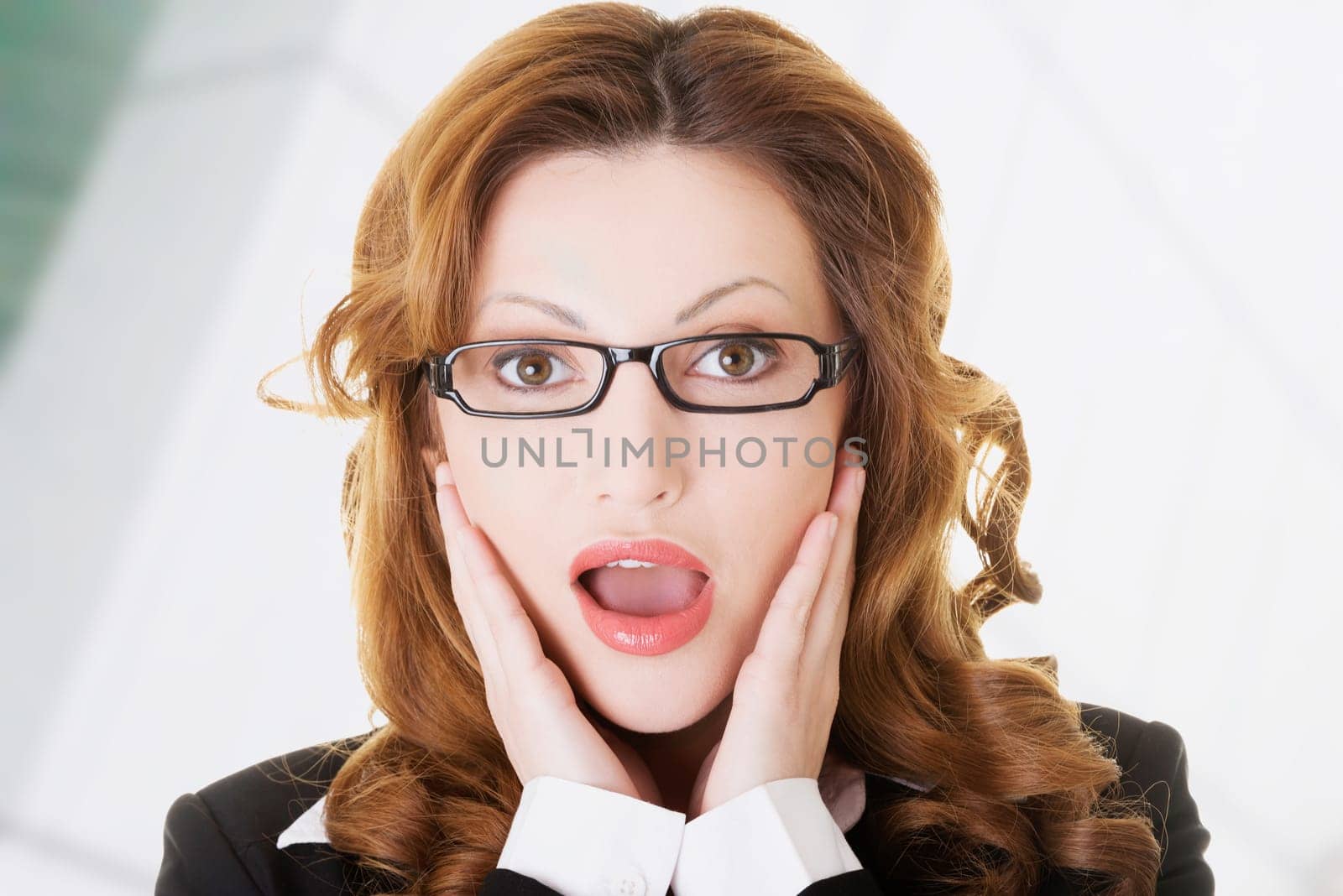 shocked businesswoman