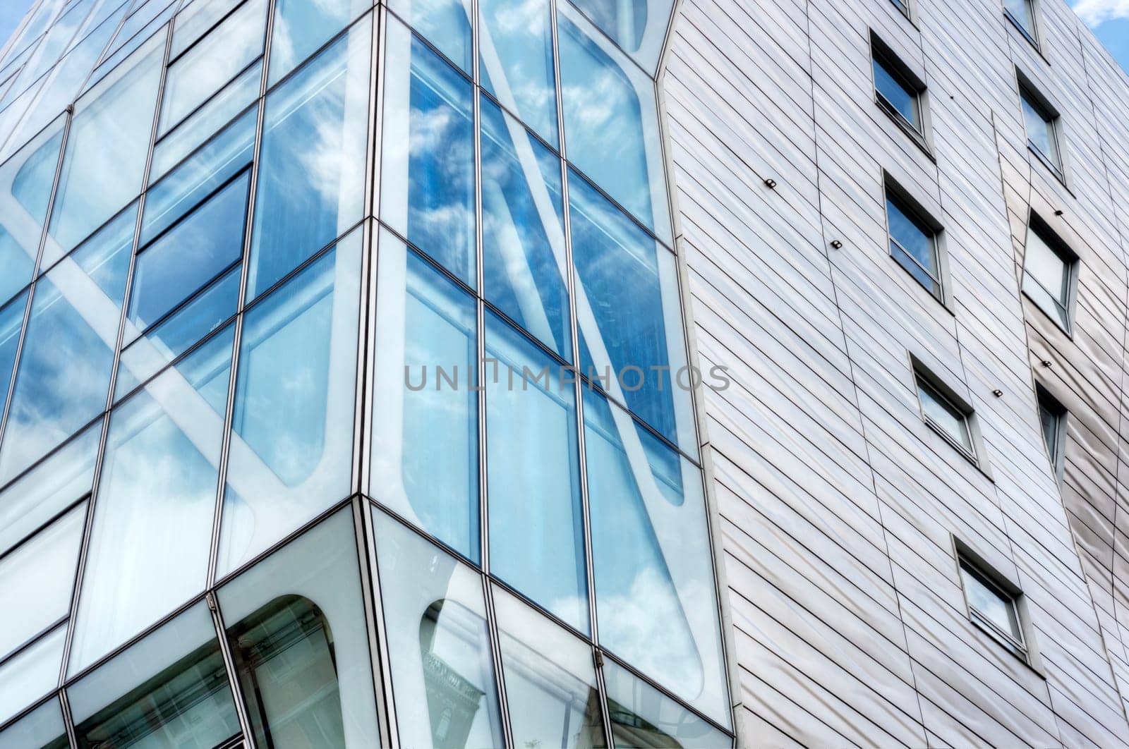 Detail of Building in NYC with Glass and Texture.