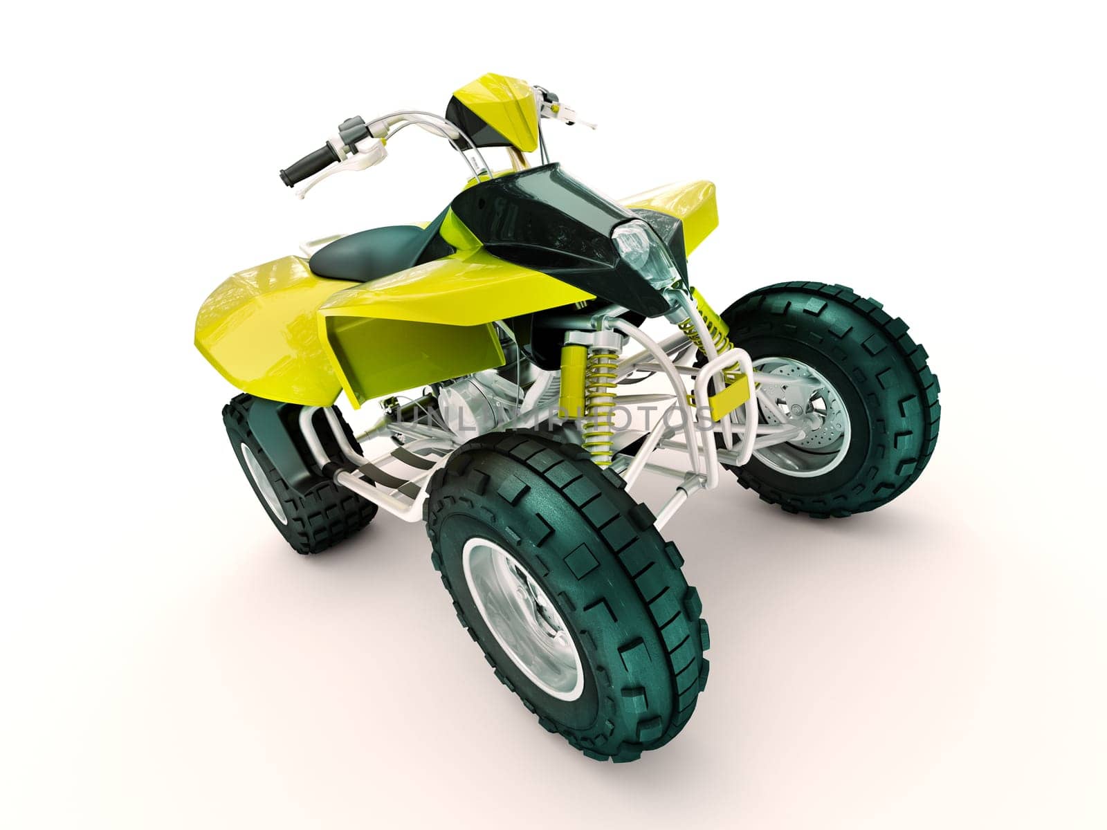 Sports quad bike on a light background