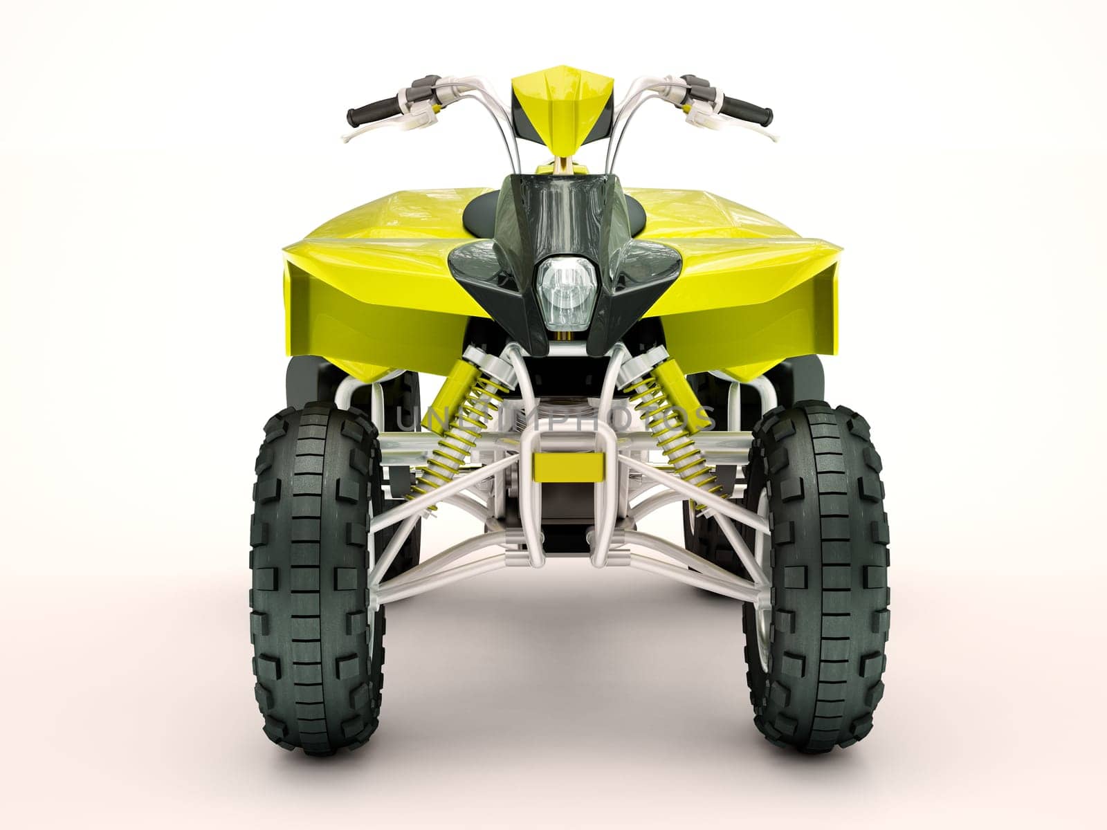Sports quad bike on a light background
