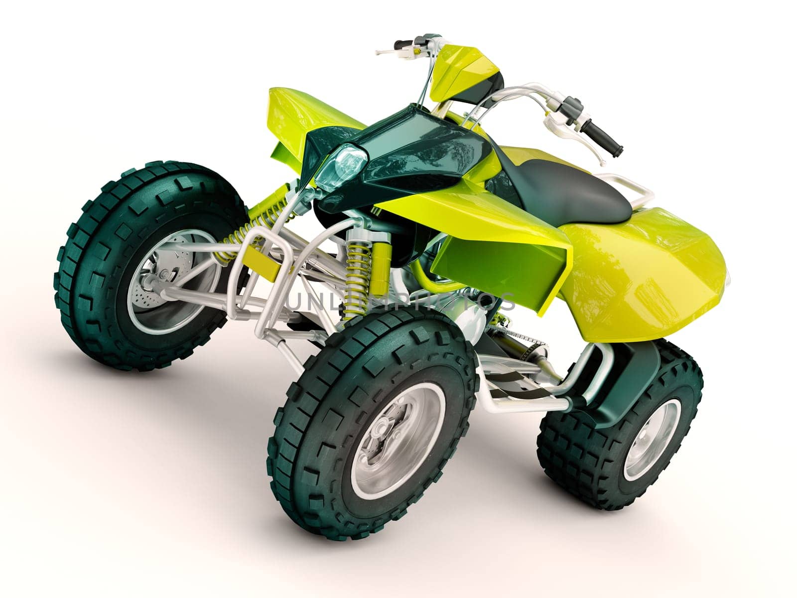 Sports quad bike on a light background