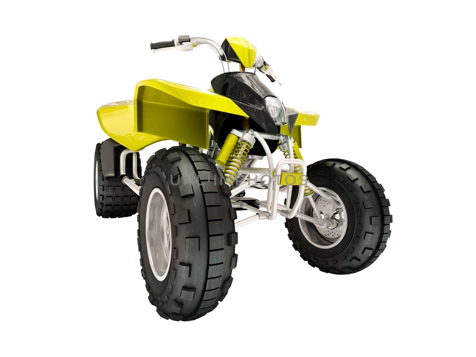 Sports quad bike isolated on a light background