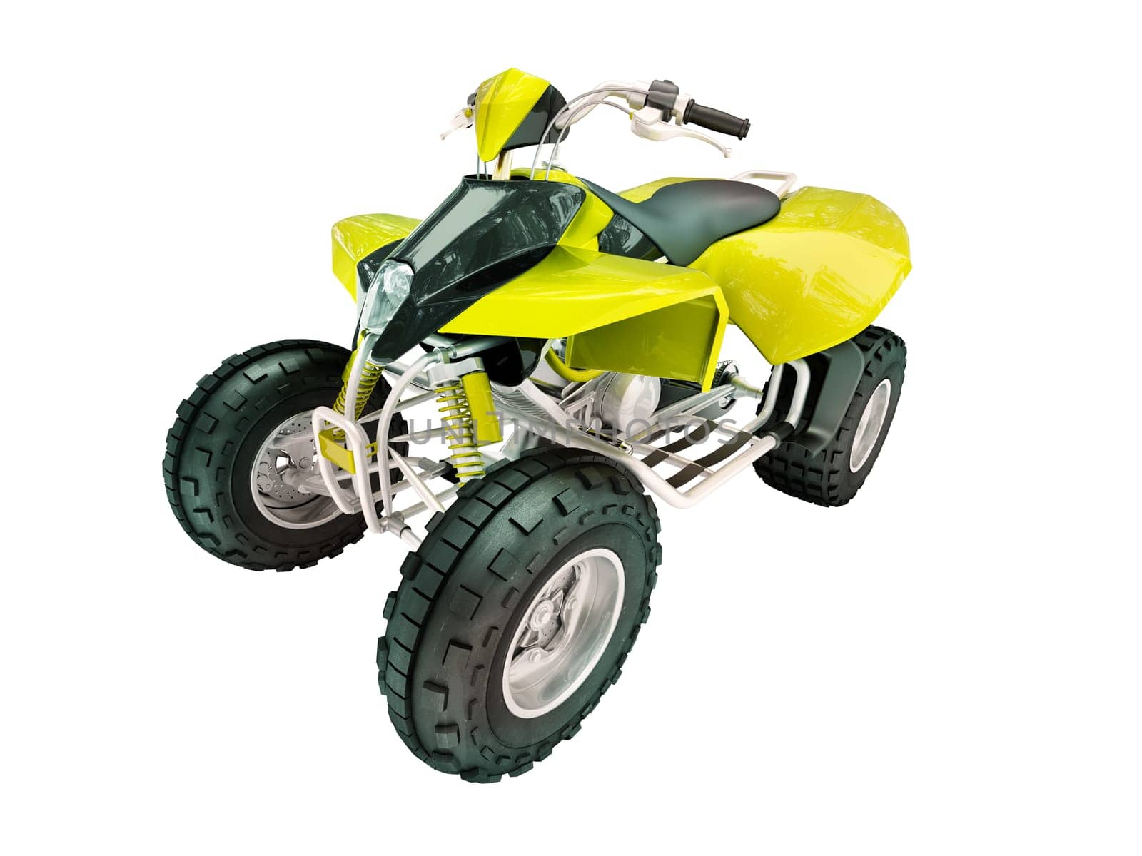 Sports quad bike isolated on a light background
