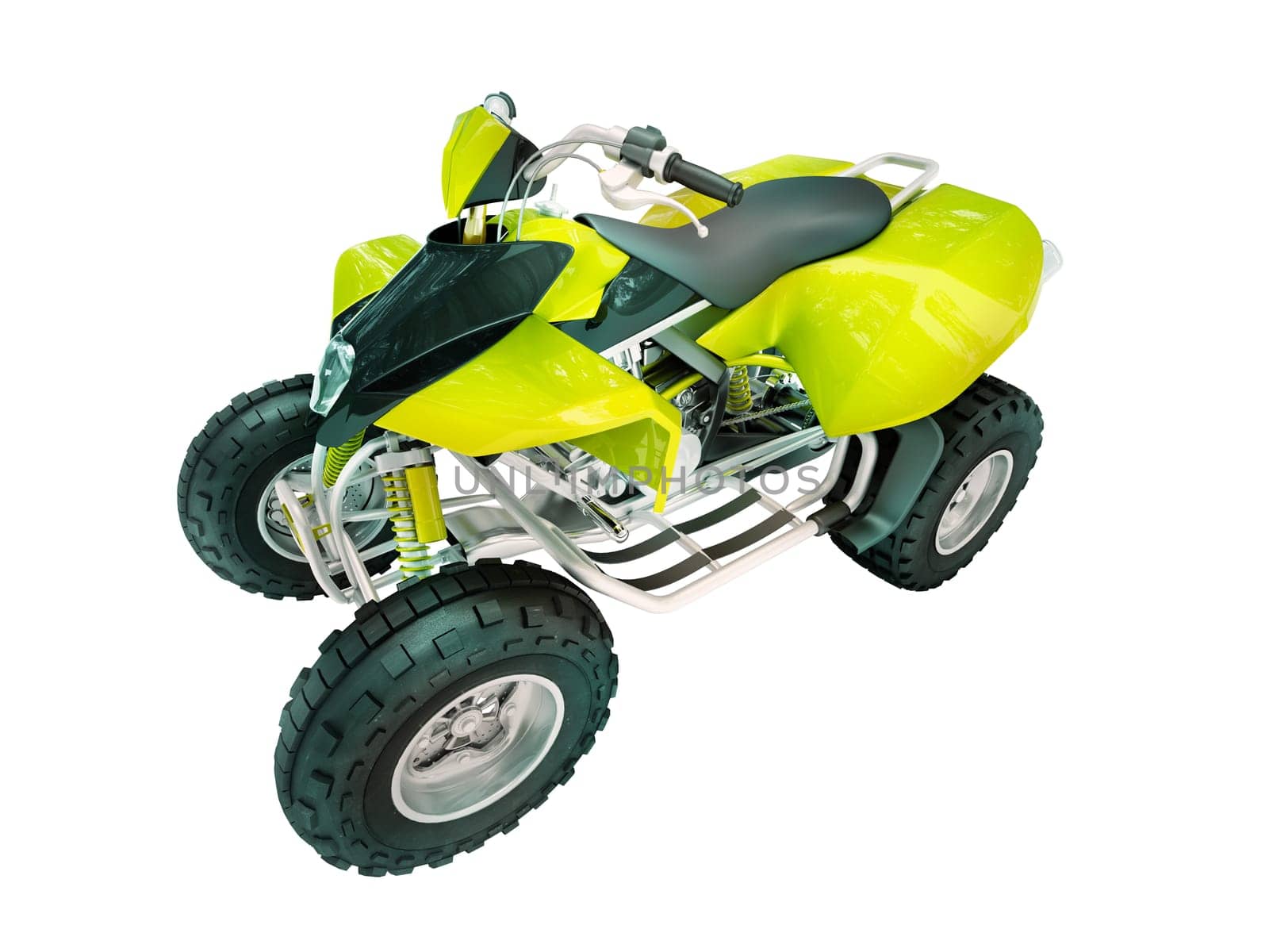 Sports quad bike isolated on a light background