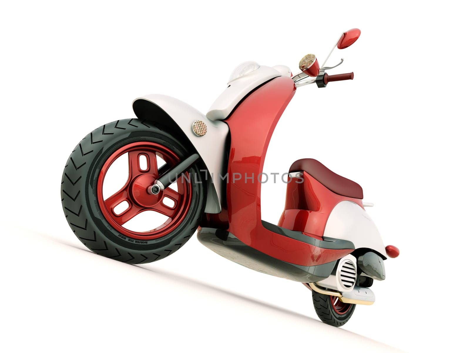 Modern classic scooter on a light background