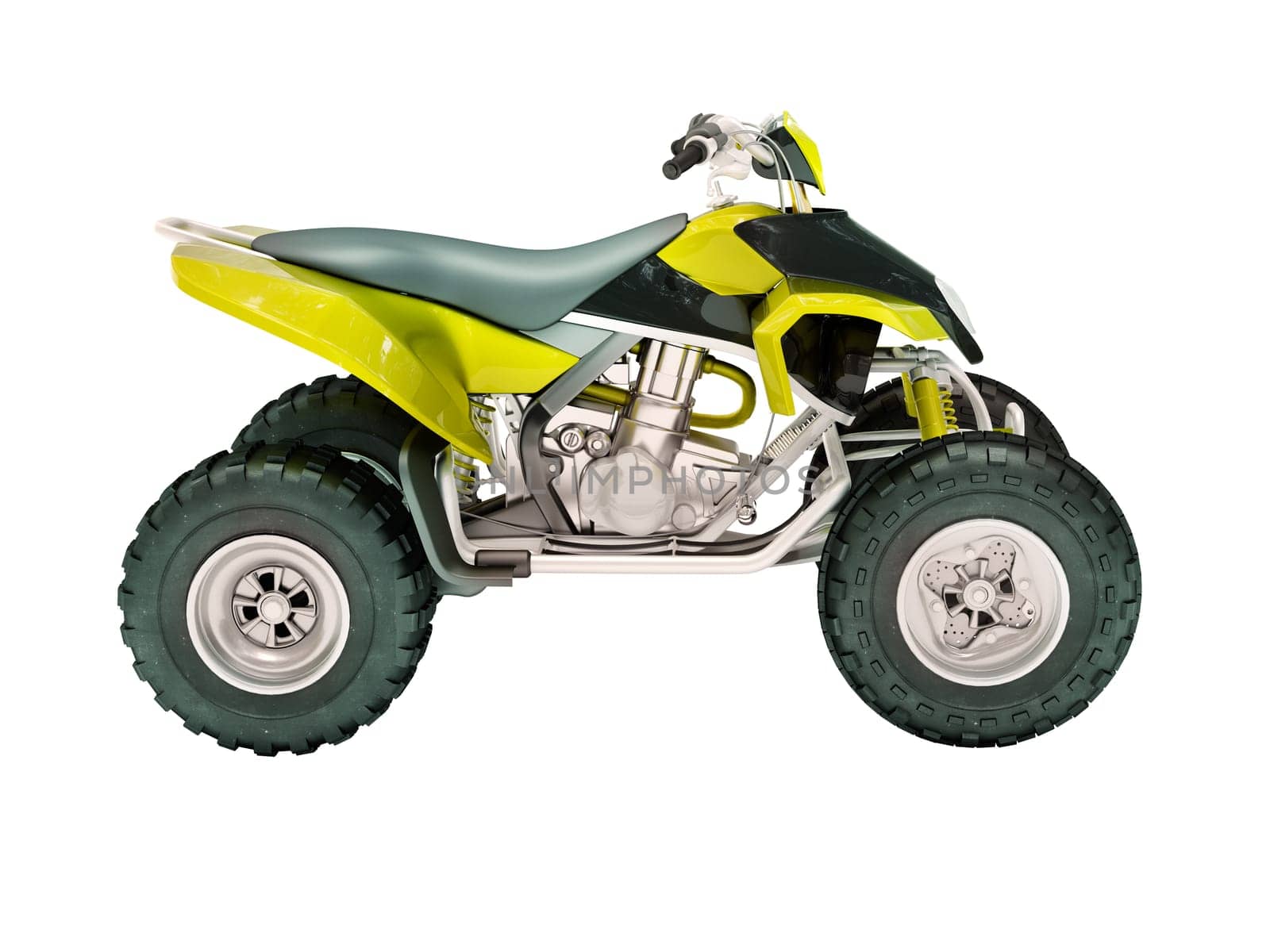 Sports quad bike isolated on a light background