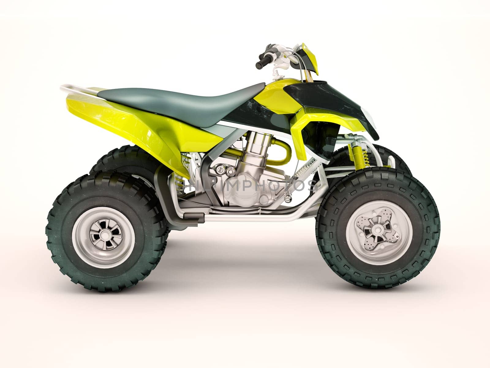 Sports quad bike on a light background