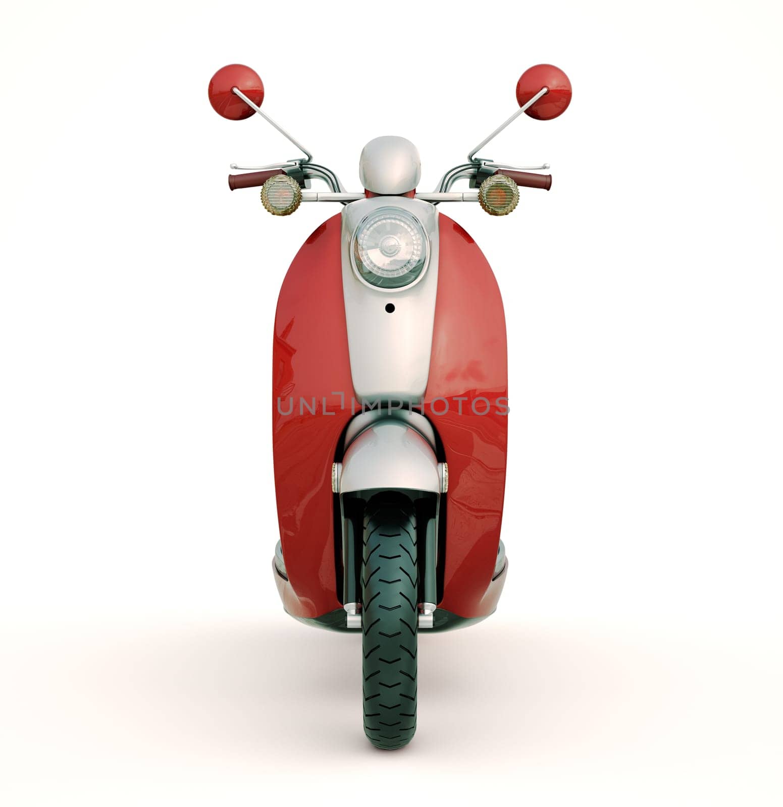 Modern classic scooter on a light background