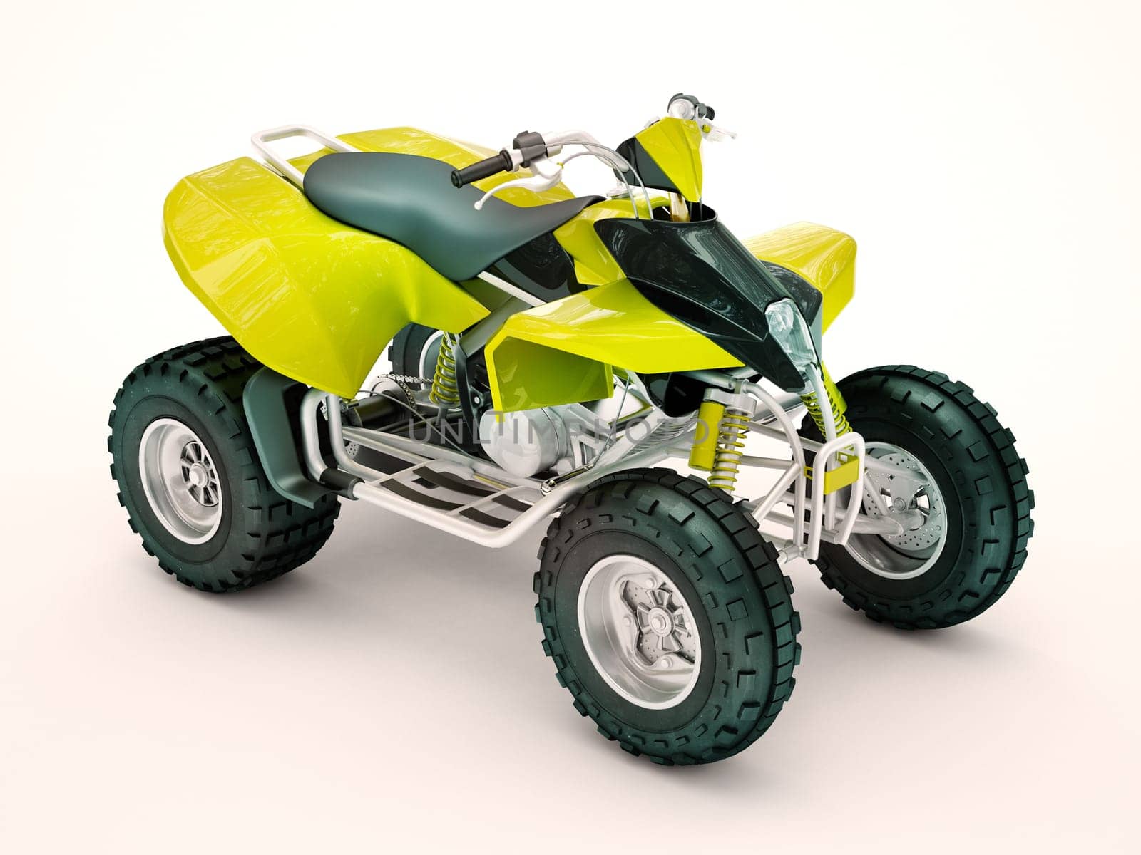Sports quad bike on a light background