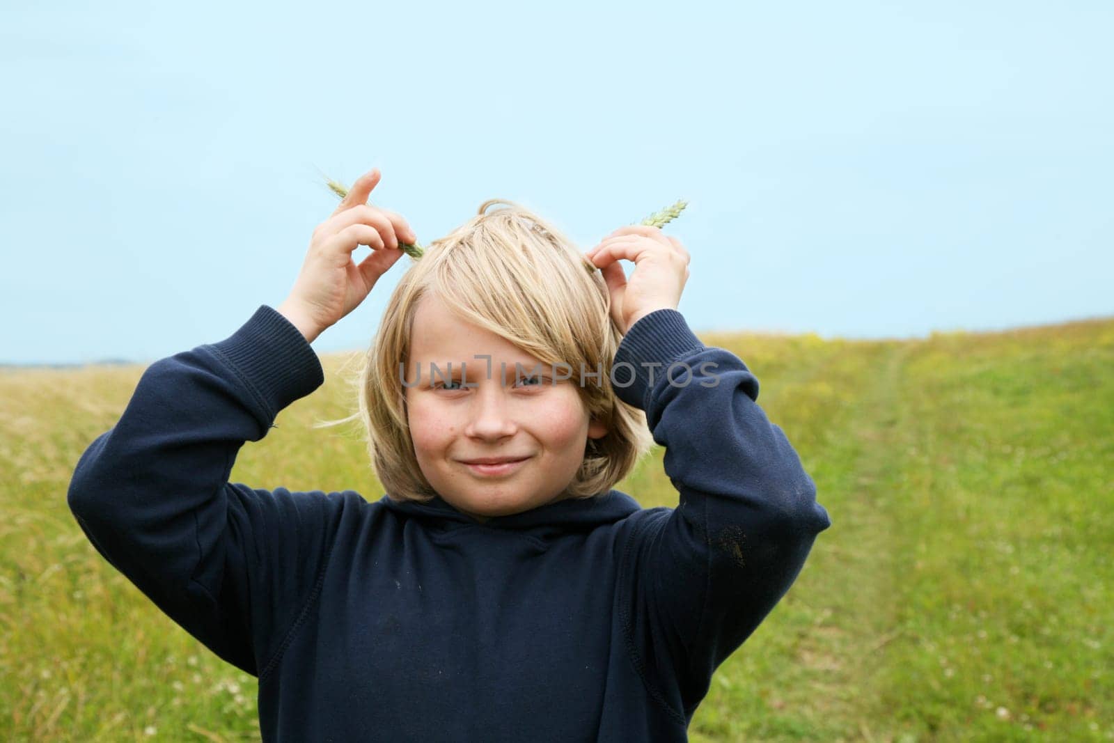 Boy with ear horns