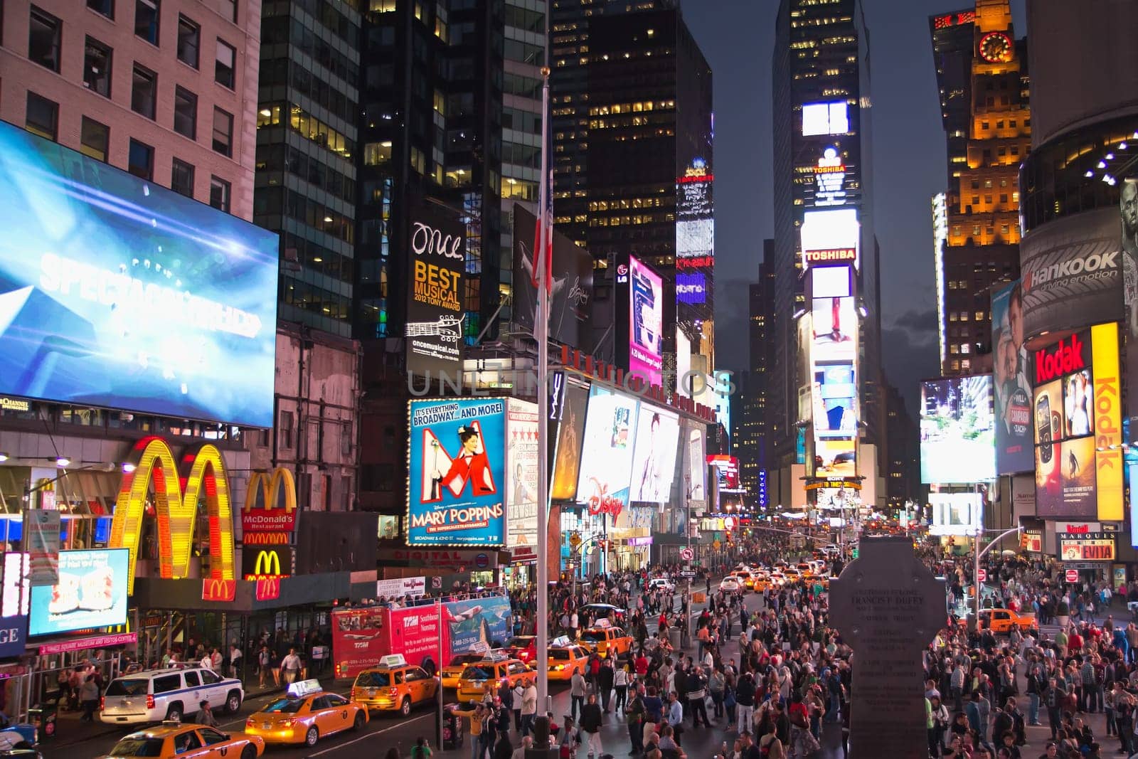 NEW YORK CITY - SEPT 21: Times Square is a symbol of New York City. Times Square is the most visited tourist attraction in the world with over 39 million visitors annually.  September 21, 2012  in Manhattan, New York City.